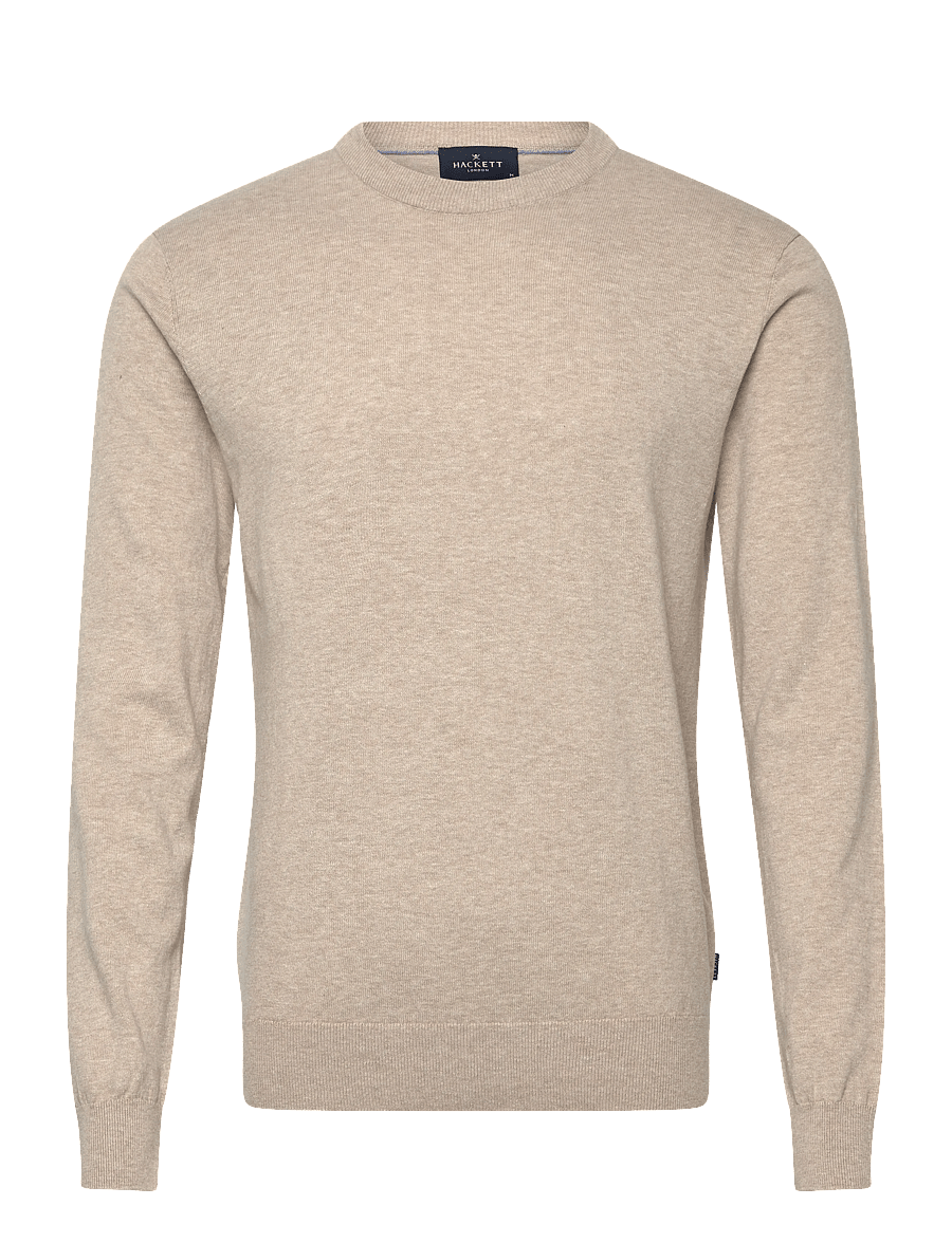 Hackett London - COTTON LINEN CREW - rundhalsad - natural beige - 1