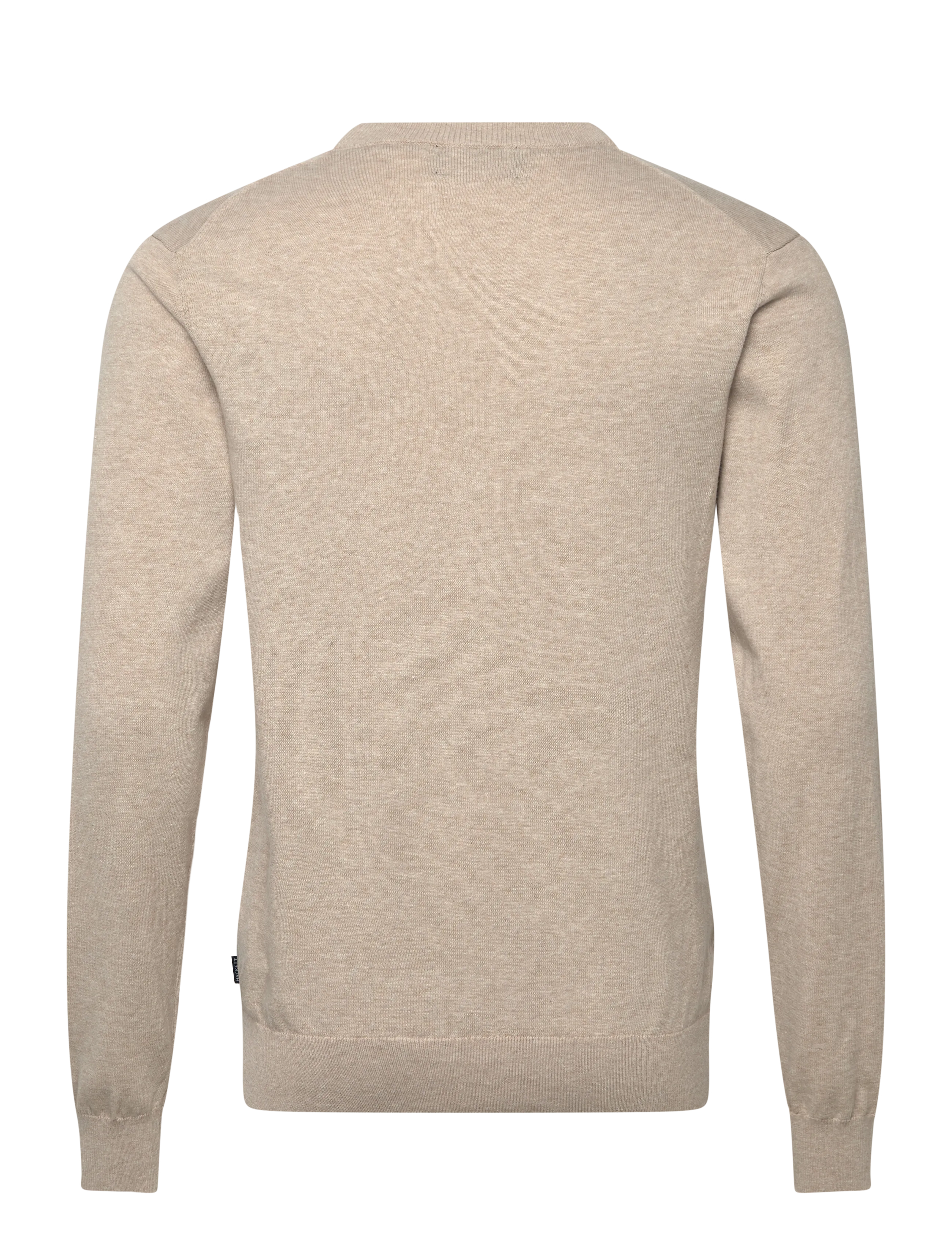 Hackett London - COTTON LINEN CREW - stickade basplagg - natural beige - 1