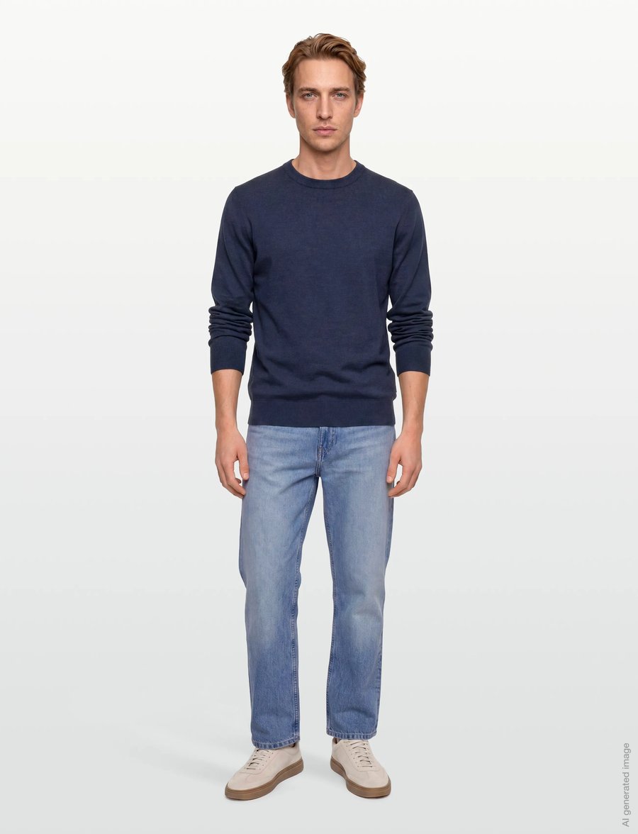 Hackett London - COTTON LINEN CREW - truien met ronde hals - old navy - 0