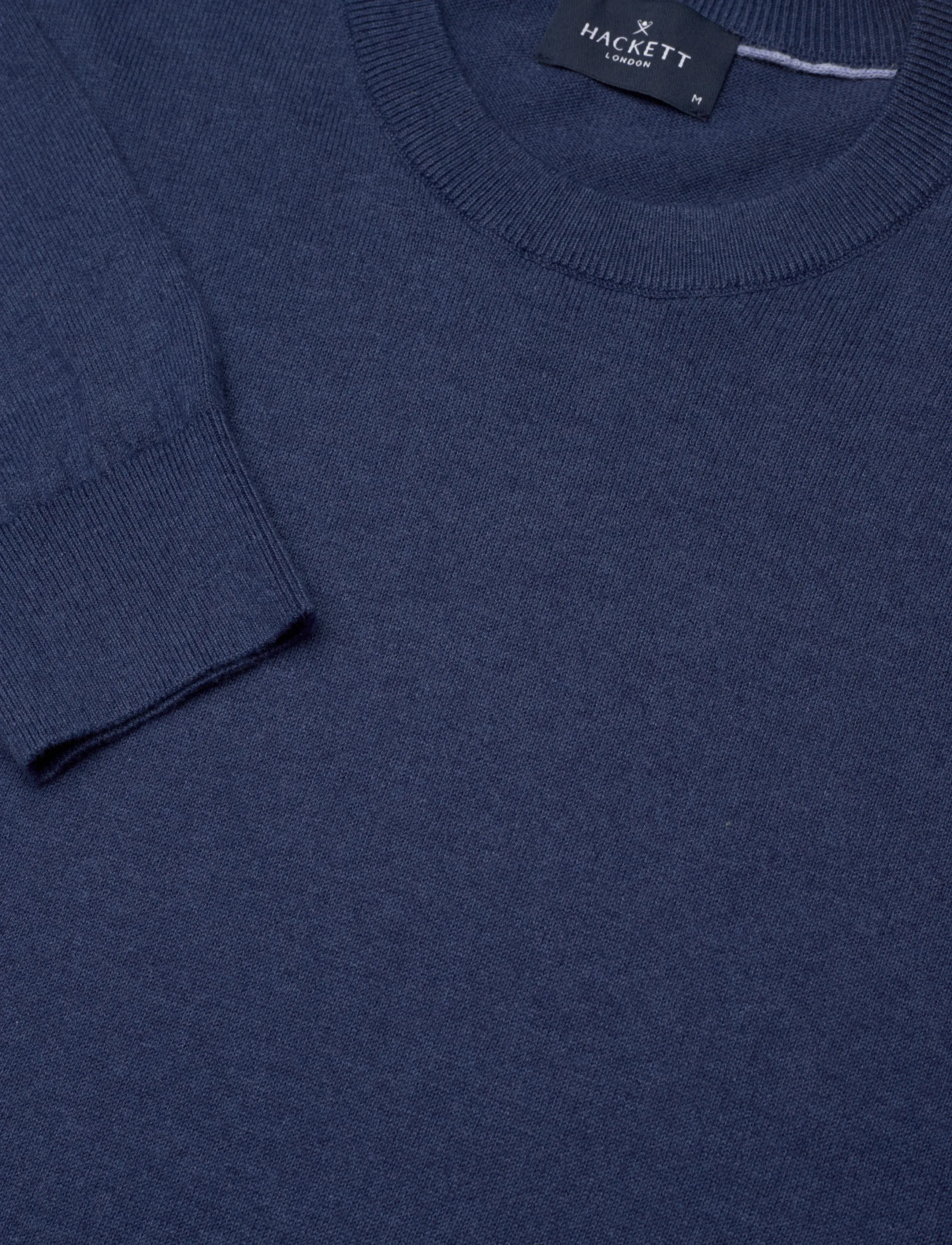 Hackett London - COTTON LINEN CREW - stickade basplagg - old navy - 2