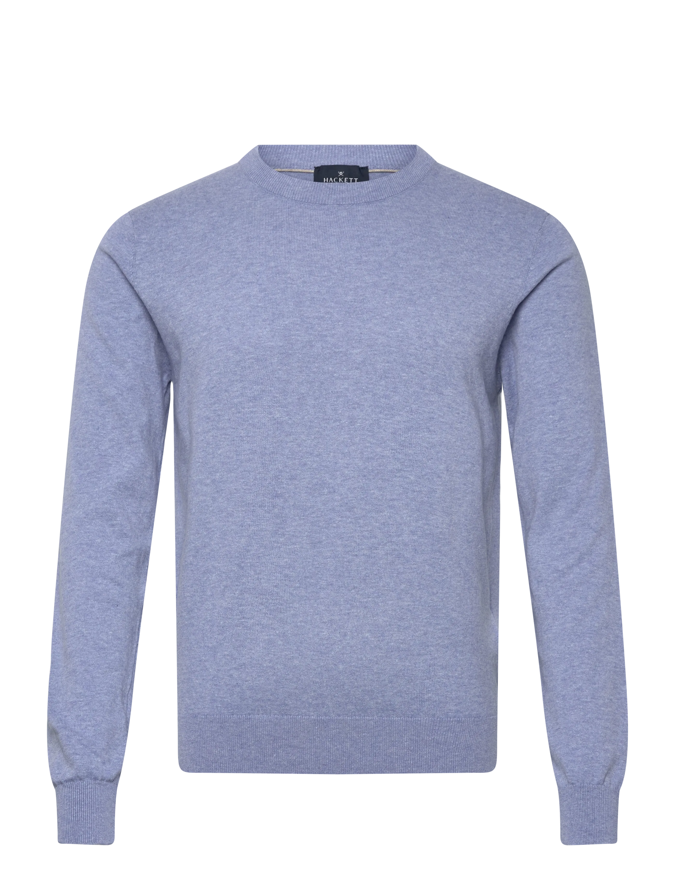 Hackett London COTTON LINEN CREW - Kläder - SUMMER BLUE / blue