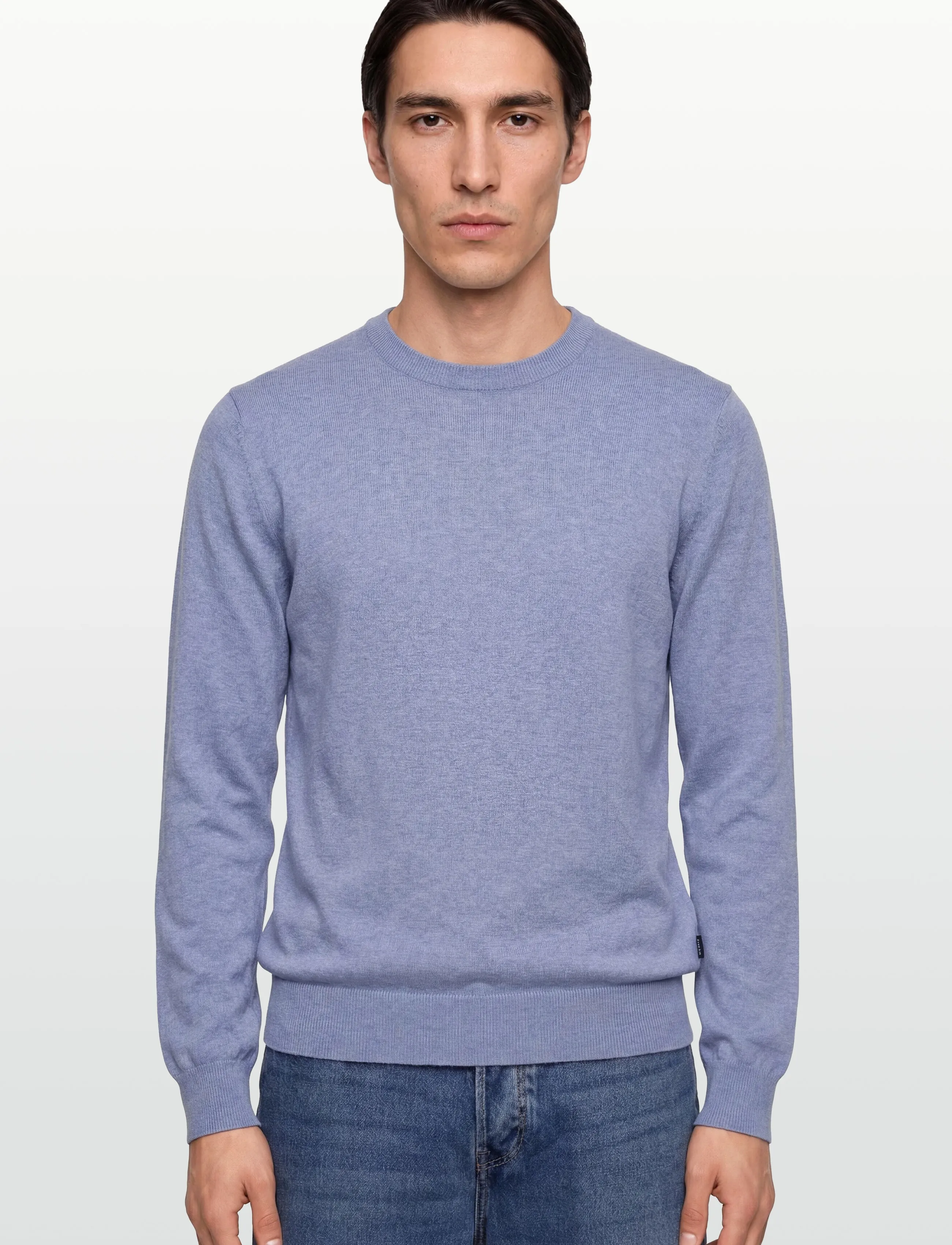 Hackett London - COTTON LINEN CREW - basic-strickmode - summer blue - 3