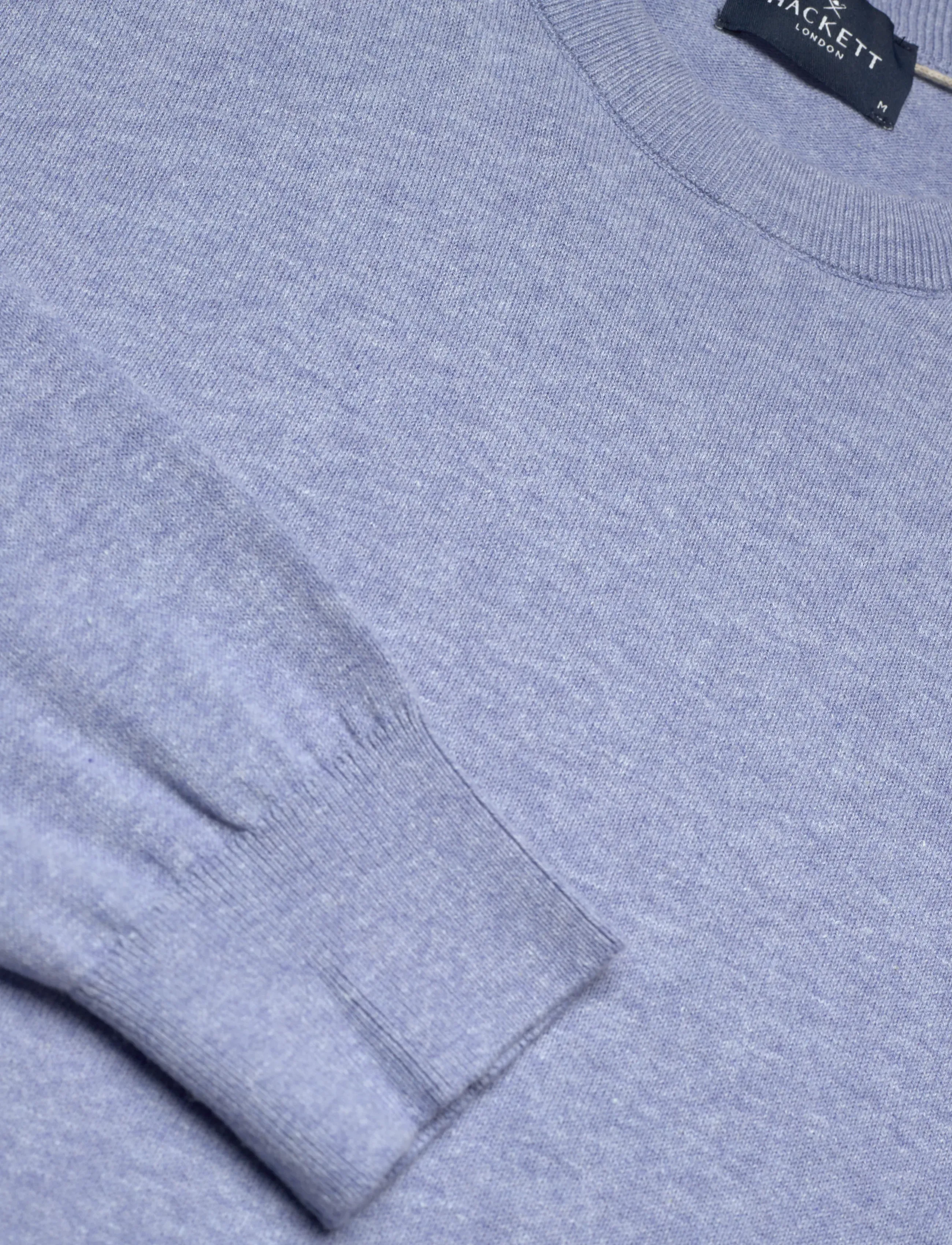 Hackett London - COTTON LINEN CREW - basic knitwear - summer blue - 2