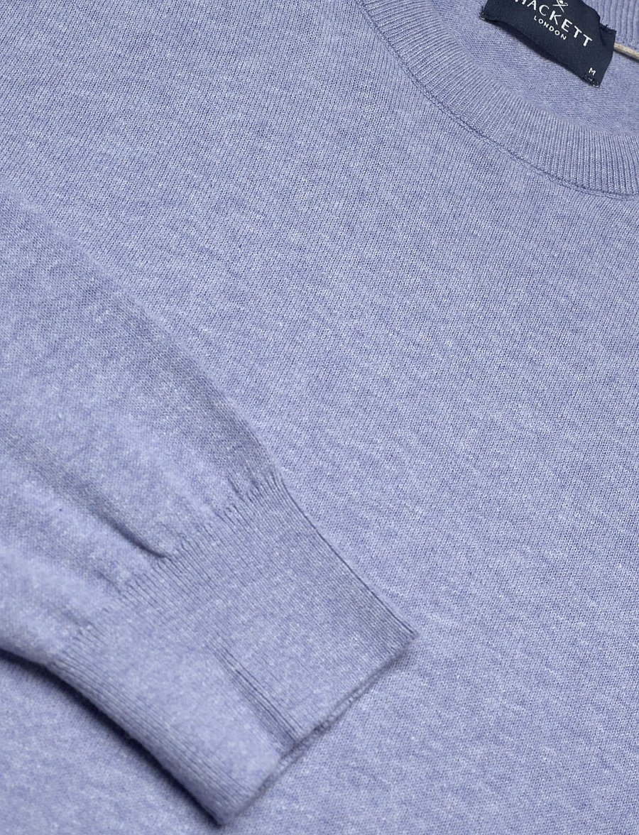 Hackett London - COTTON LINEN CREW - rund hals - summer blue - 2