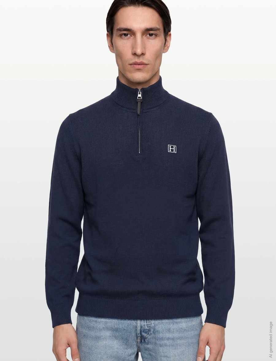 Hackett London - HERITAGE H HZIP - half zip - old navy - 3