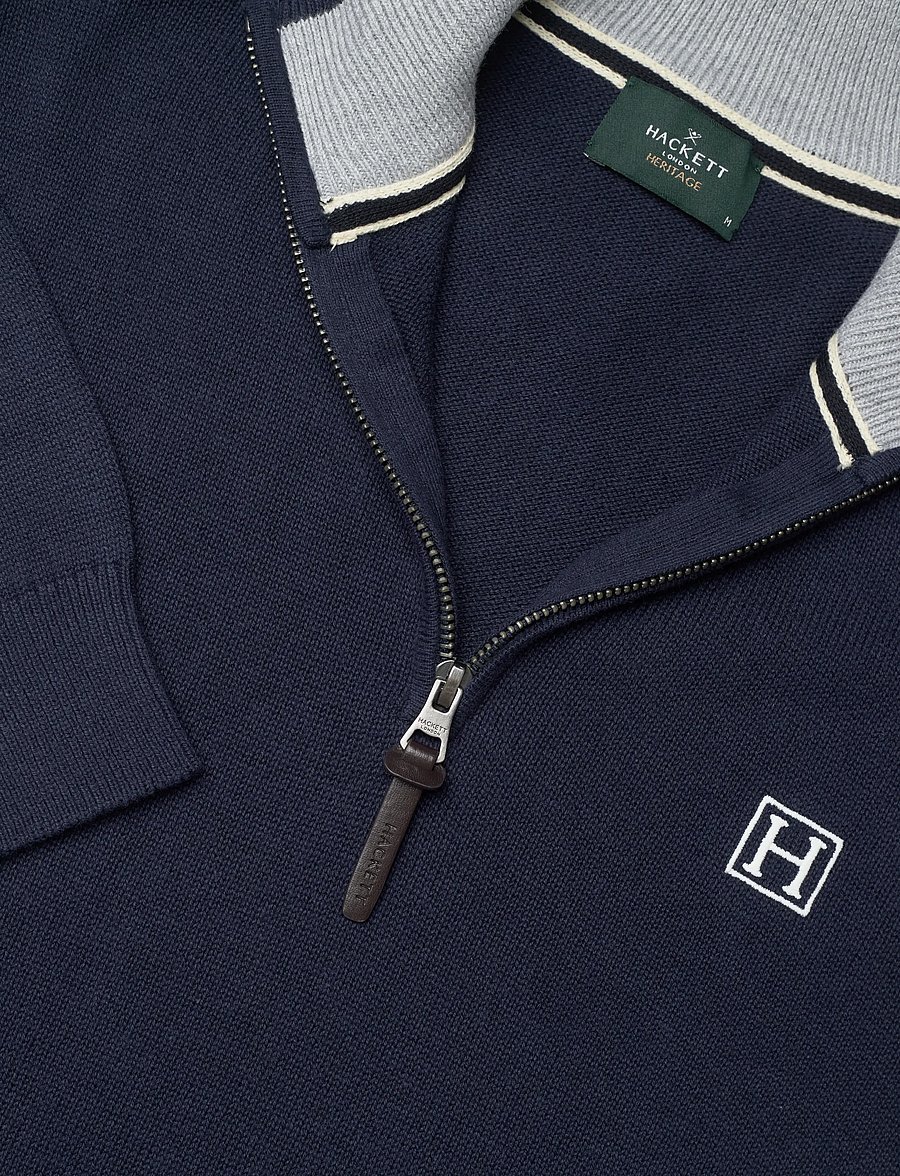Hackett London - HERITAGE H HZIP - half zip - old navy - 5
