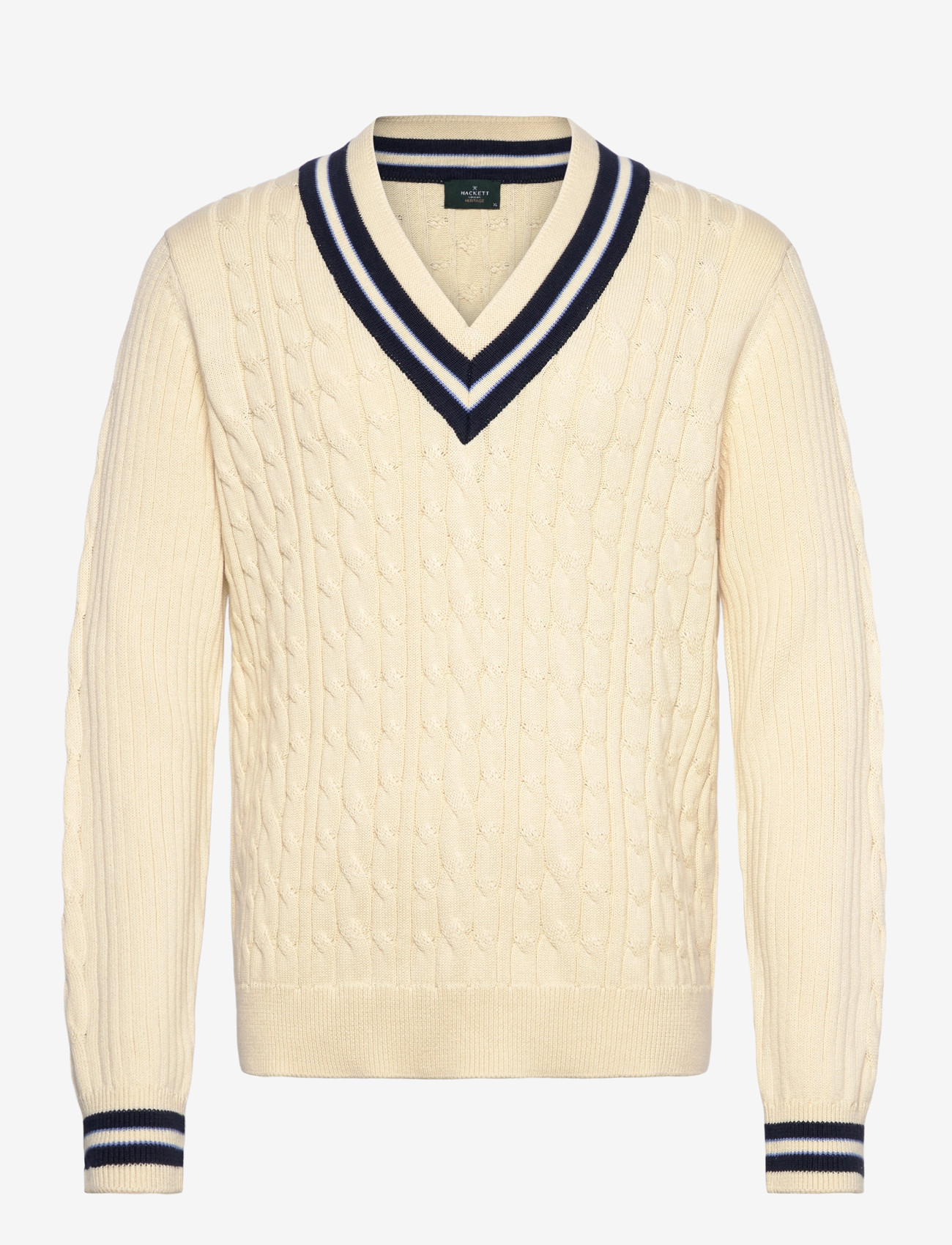 Hackett London - HERITAGE CRICKET V - v-ausschnitt - off white - 0