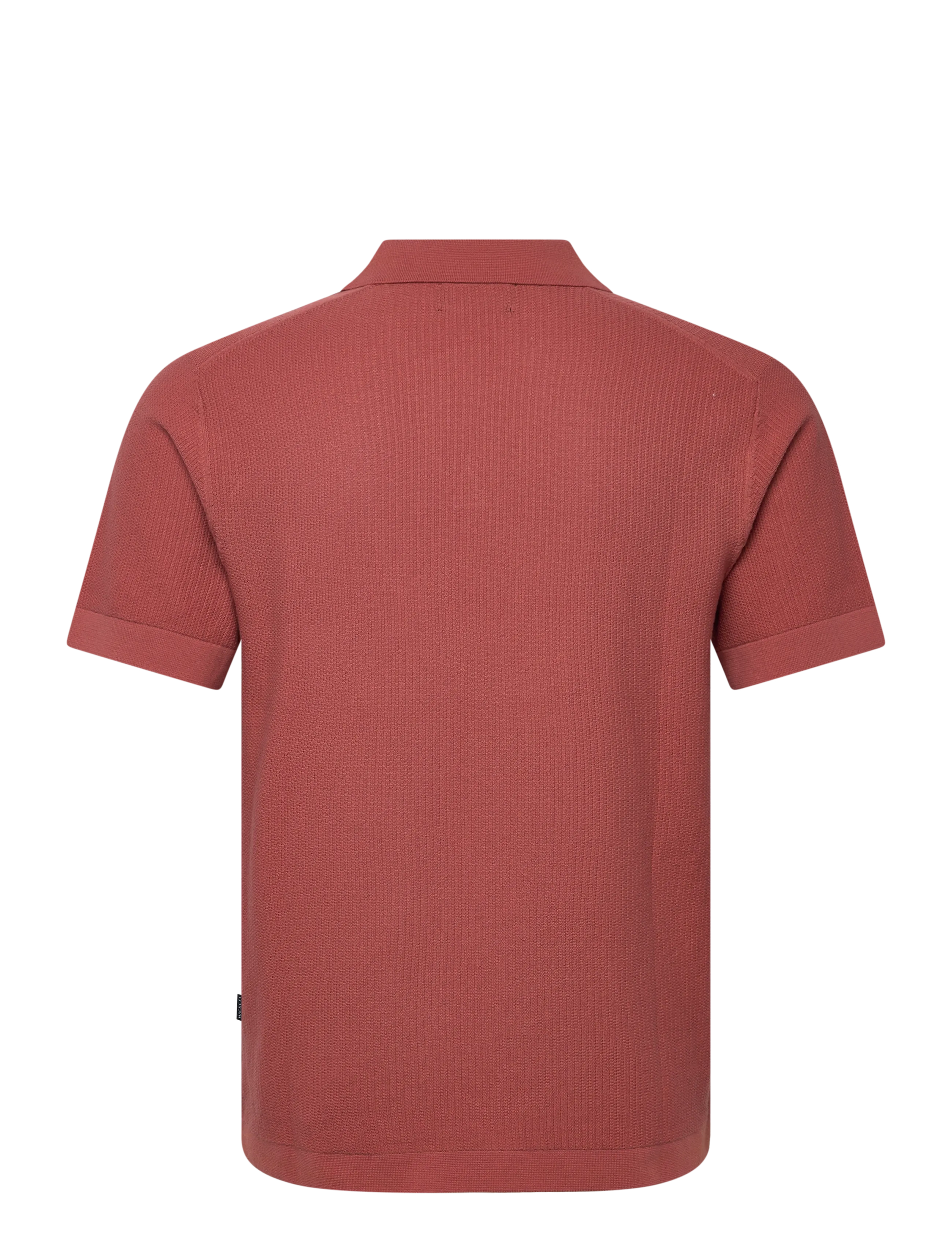 Hackett London - RIVIERA KNIT SS POLO - kootud polosärgid - baked clay red - 2