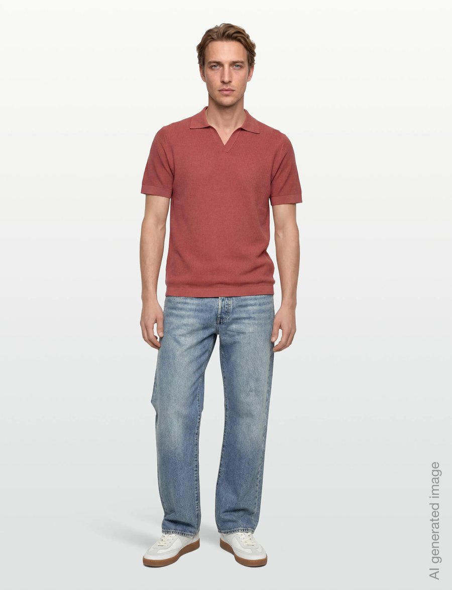 Hackett London - RIVIERA KNIT SS POLO - knitted polos - baked clay red - 0