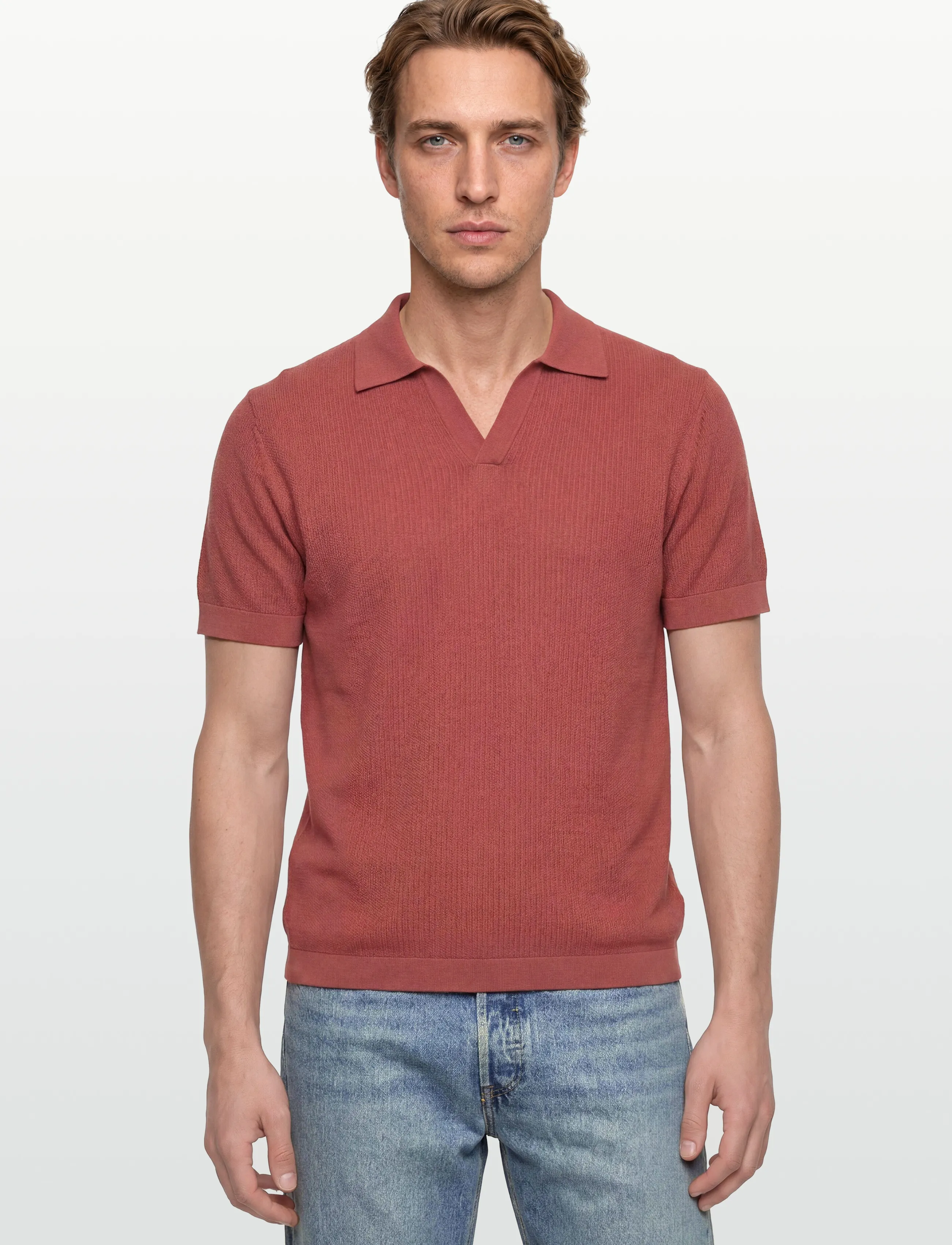 Hackett London - RIVIERA KNIT SS POLO - kurzärmelig - baked clay red - 3