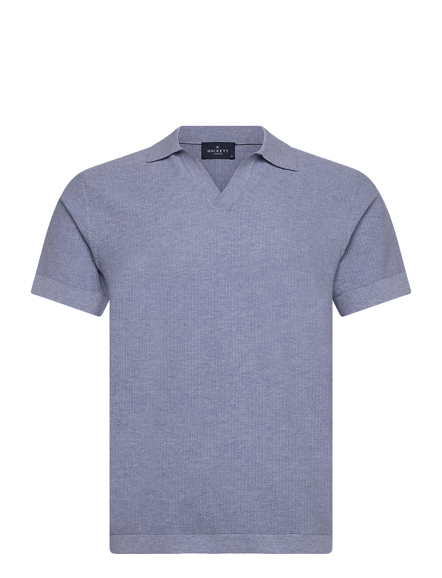Hackett London - RIVIERA KNIT SS POLO - polostrik - light blue - 1