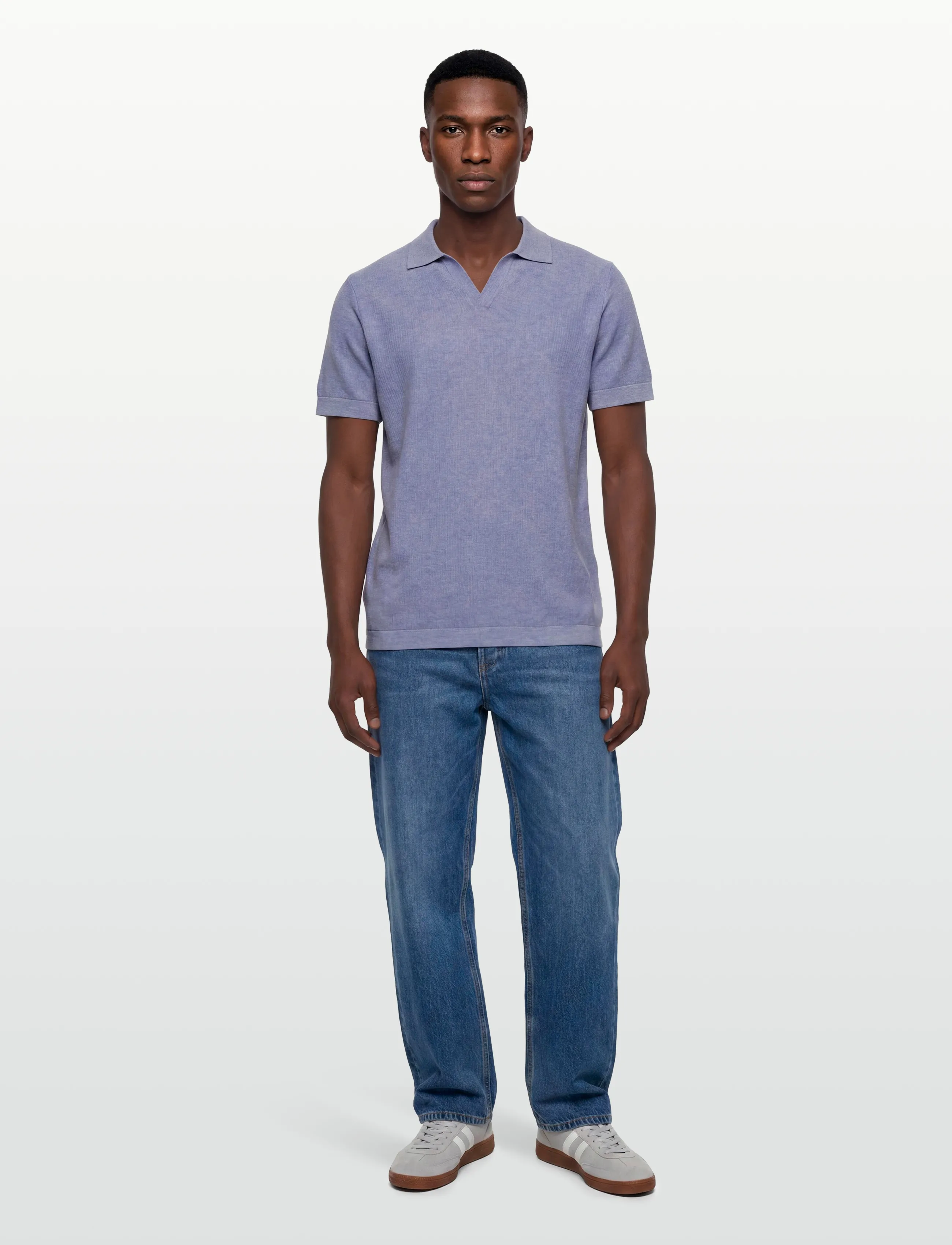 Hackett London RIVIERA KNIT SS POLO - Strik - LIGHT BLUE / blue
