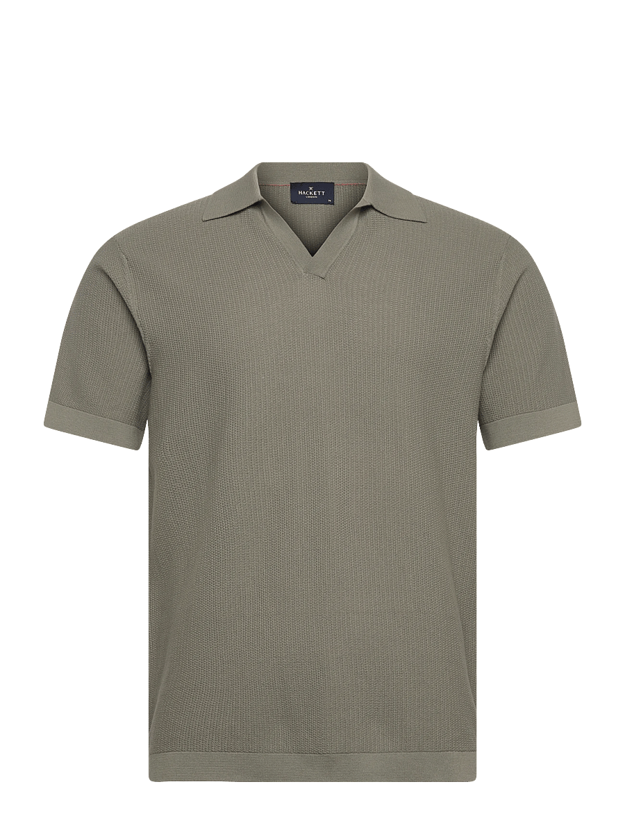 Hackett London - RIVIERA KNIT SS POLO - kootud polosärgid - sage green - 0