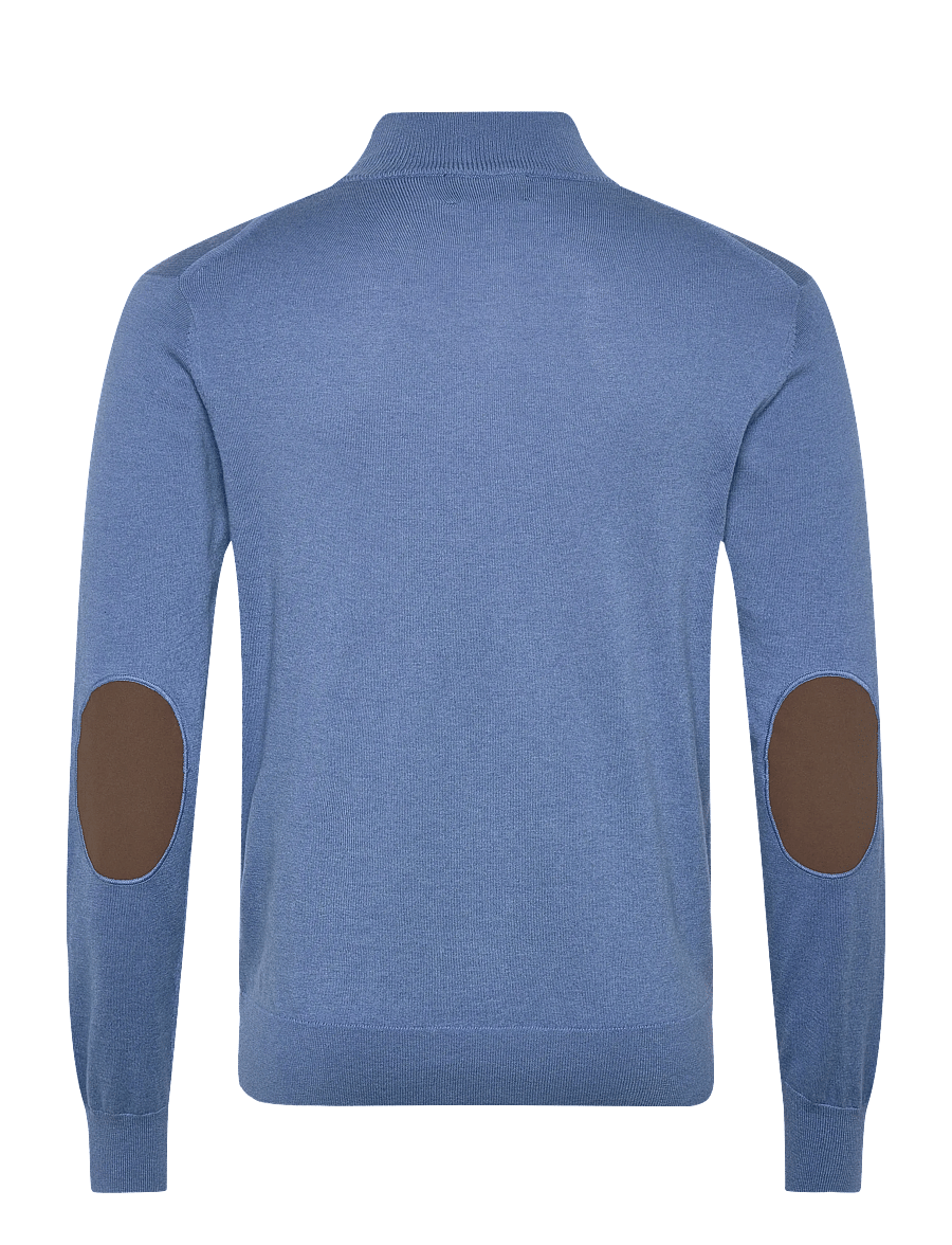 Hackett London - COTTON CASH HZIP - kardigany z zamkiem do połowy - eton blue - 2
