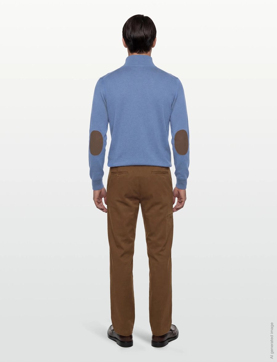 Hackett London - COTTON CASH HZIP - kardigany z zamkiem do połowy - eton blue - 4