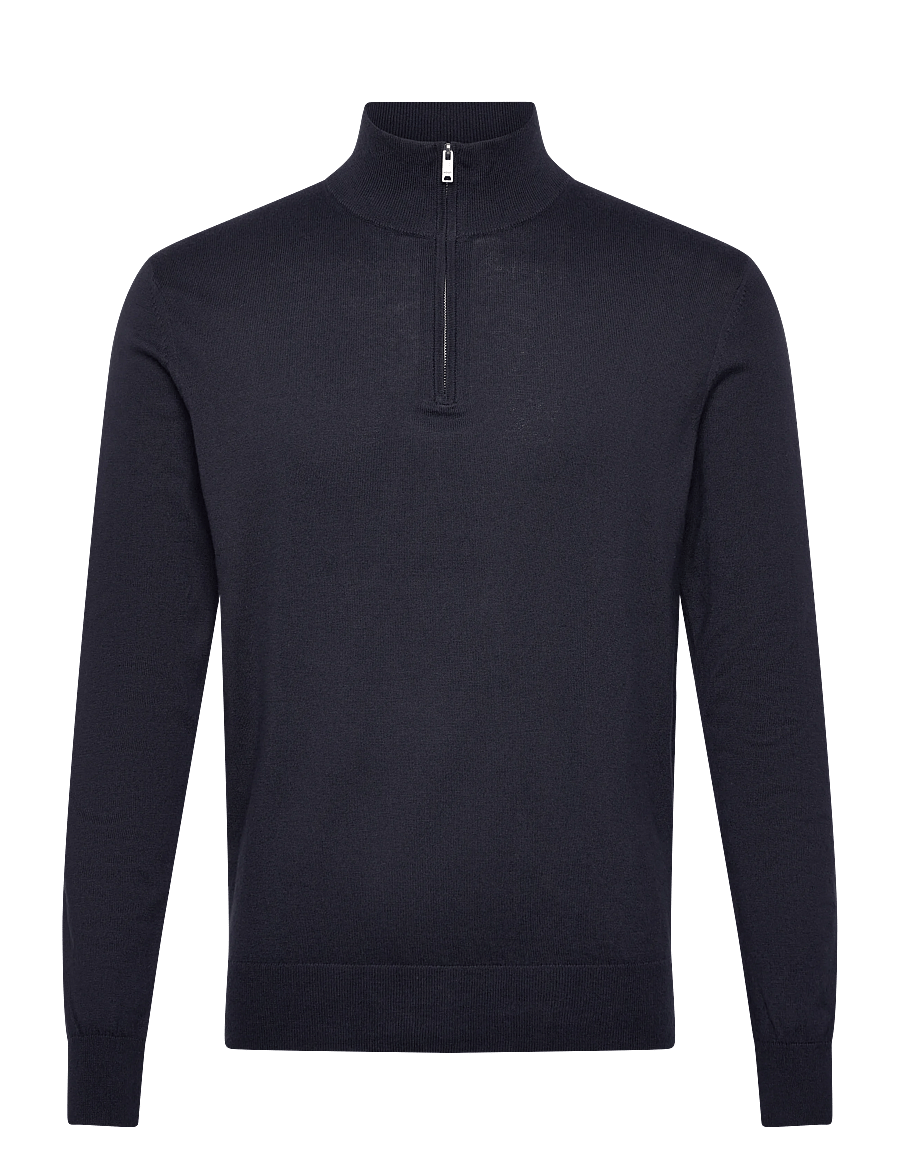 Hackett London - COTTON CASH HZIP - half zip-tröjor - old navy - 1