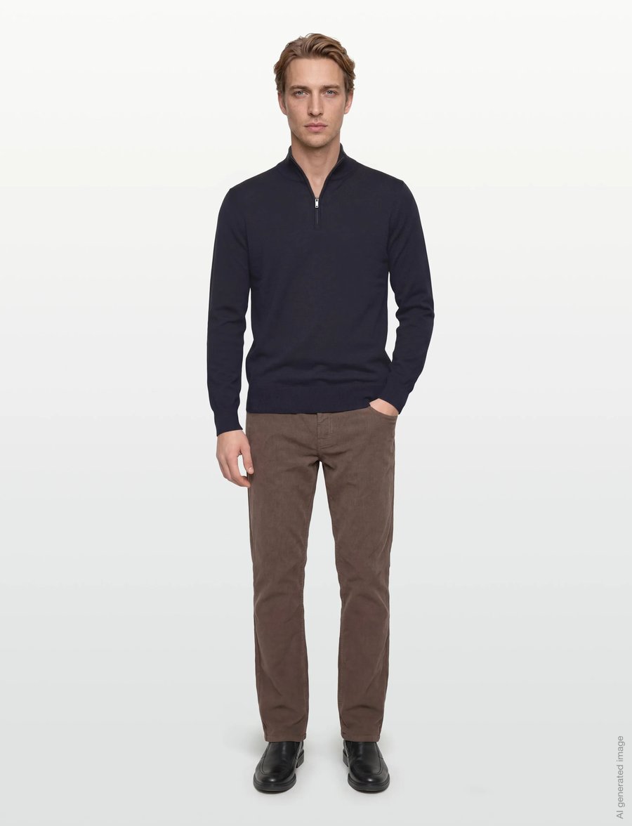 Hackett London - COTTON CASH HZIP - half zip-tröjor - old navy - 0
