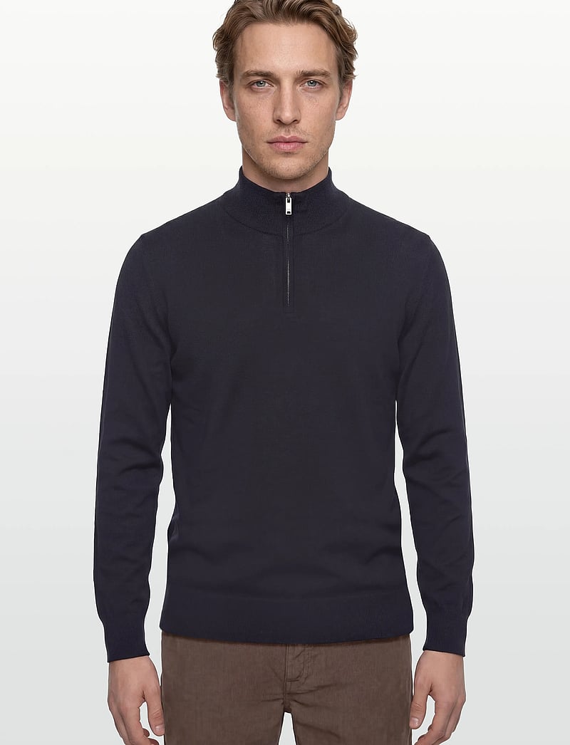 Hackett London - COTTON CASH HZIP - half zip - old navy - 3