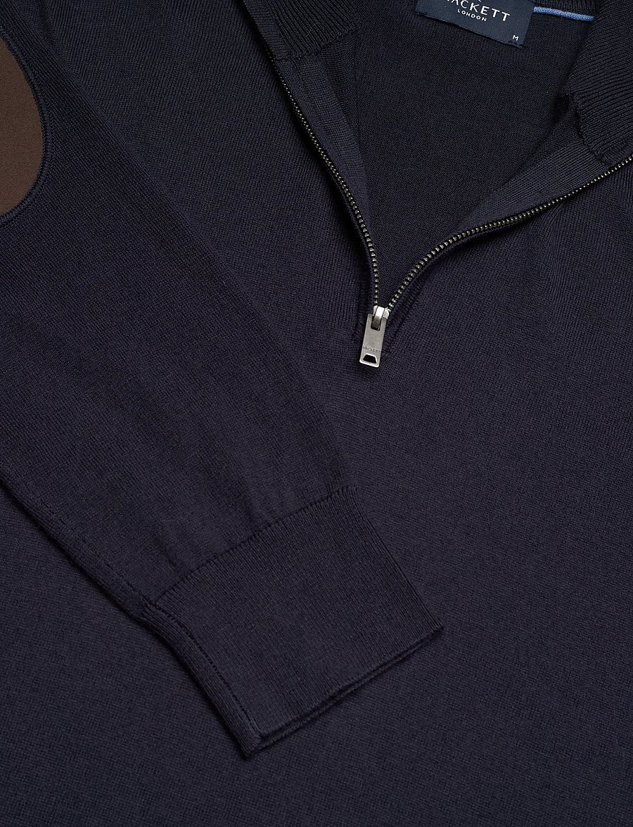 Hackett London - COTTON CASH HZIP - half zip-tröjor - old navy - 5