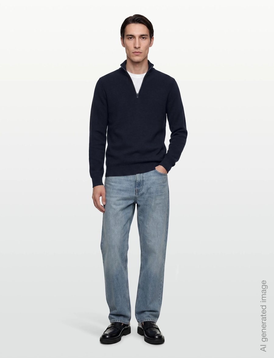 Hackett London - HONEYCOMB HZIP - half zip-tröjor - old navy - 0