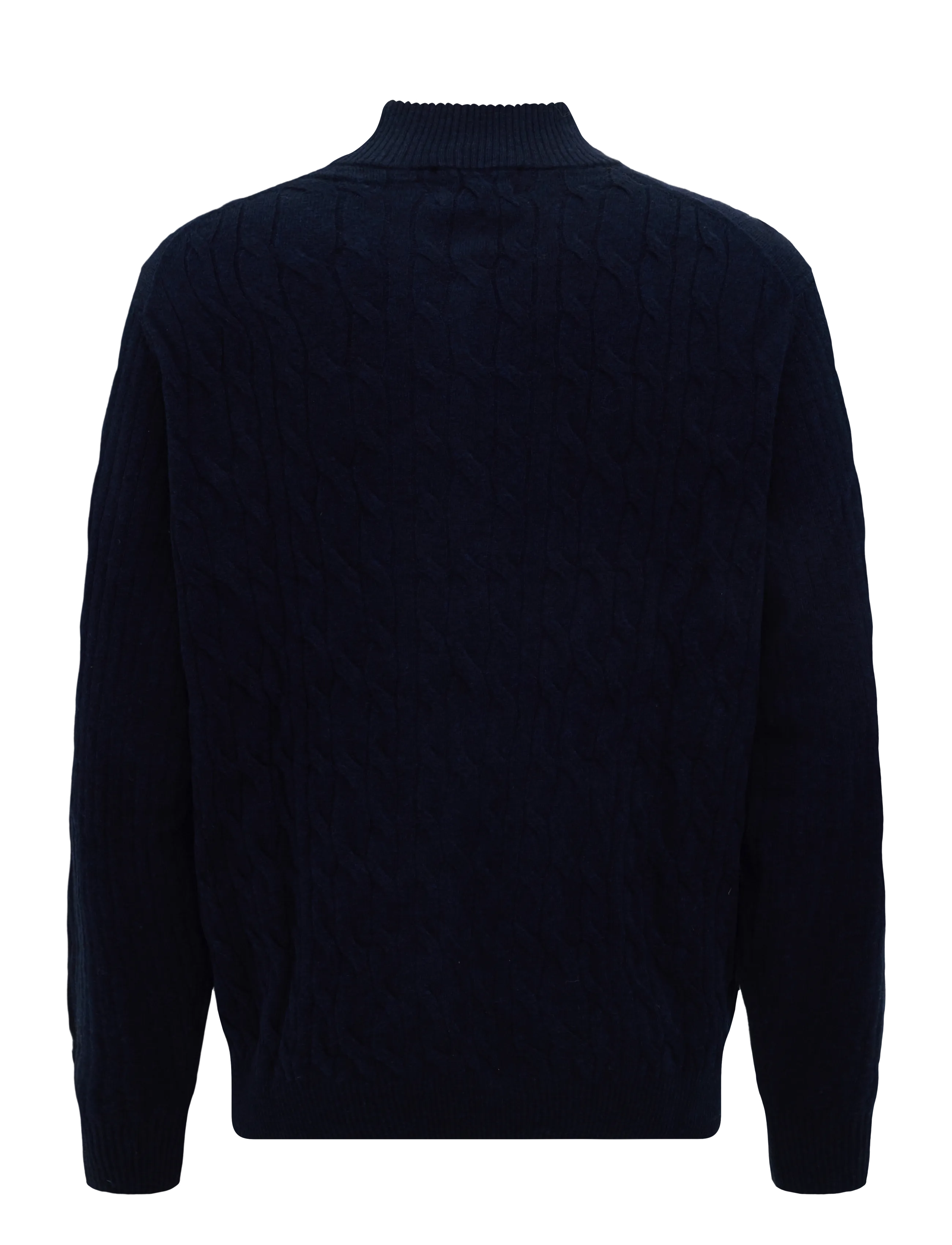 Hackett London Lambswool Cable Hzip stickade tröjor herr – bild 2