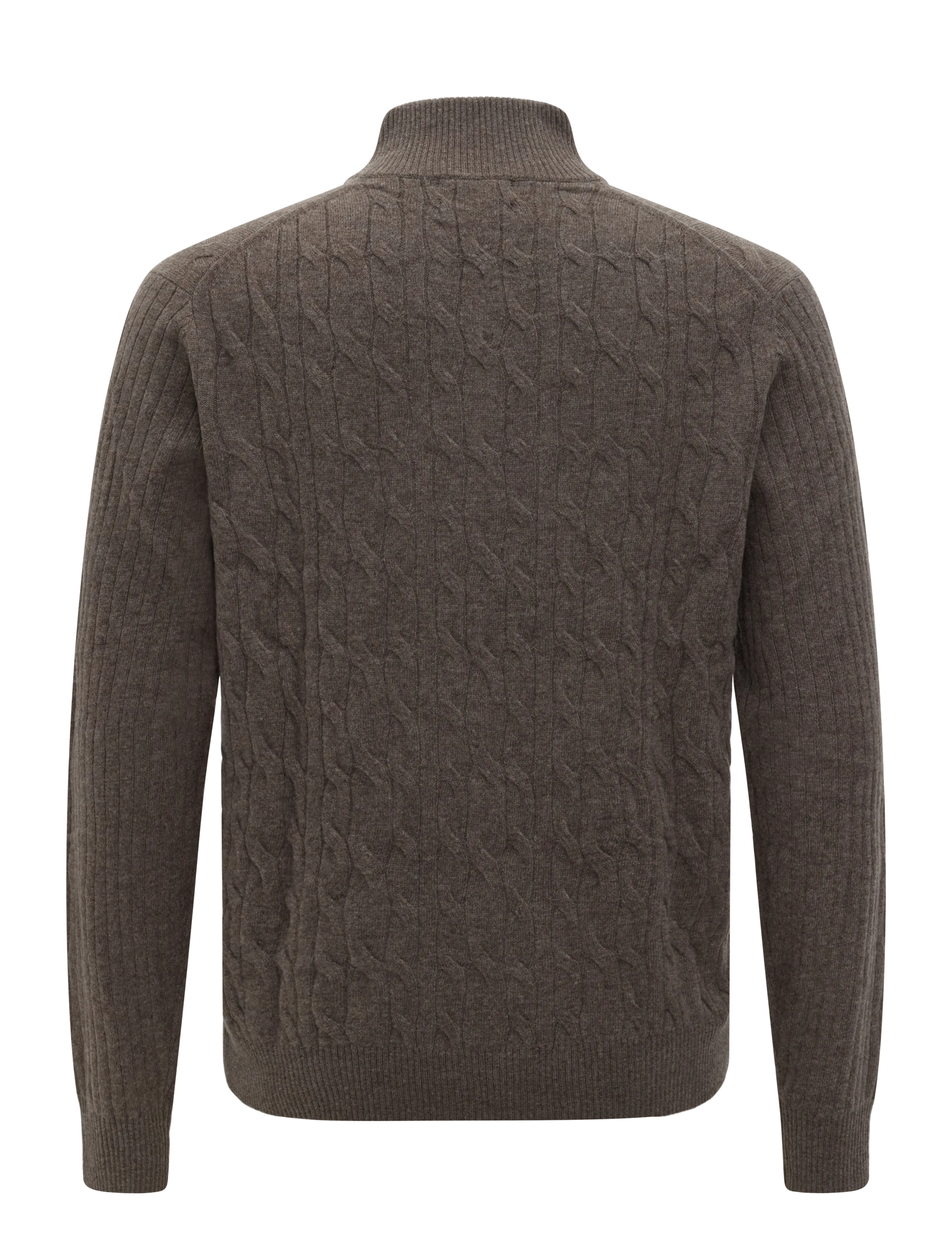 Hackett London Lambswool Cable Hzip stickade tröjor herr – bild 2