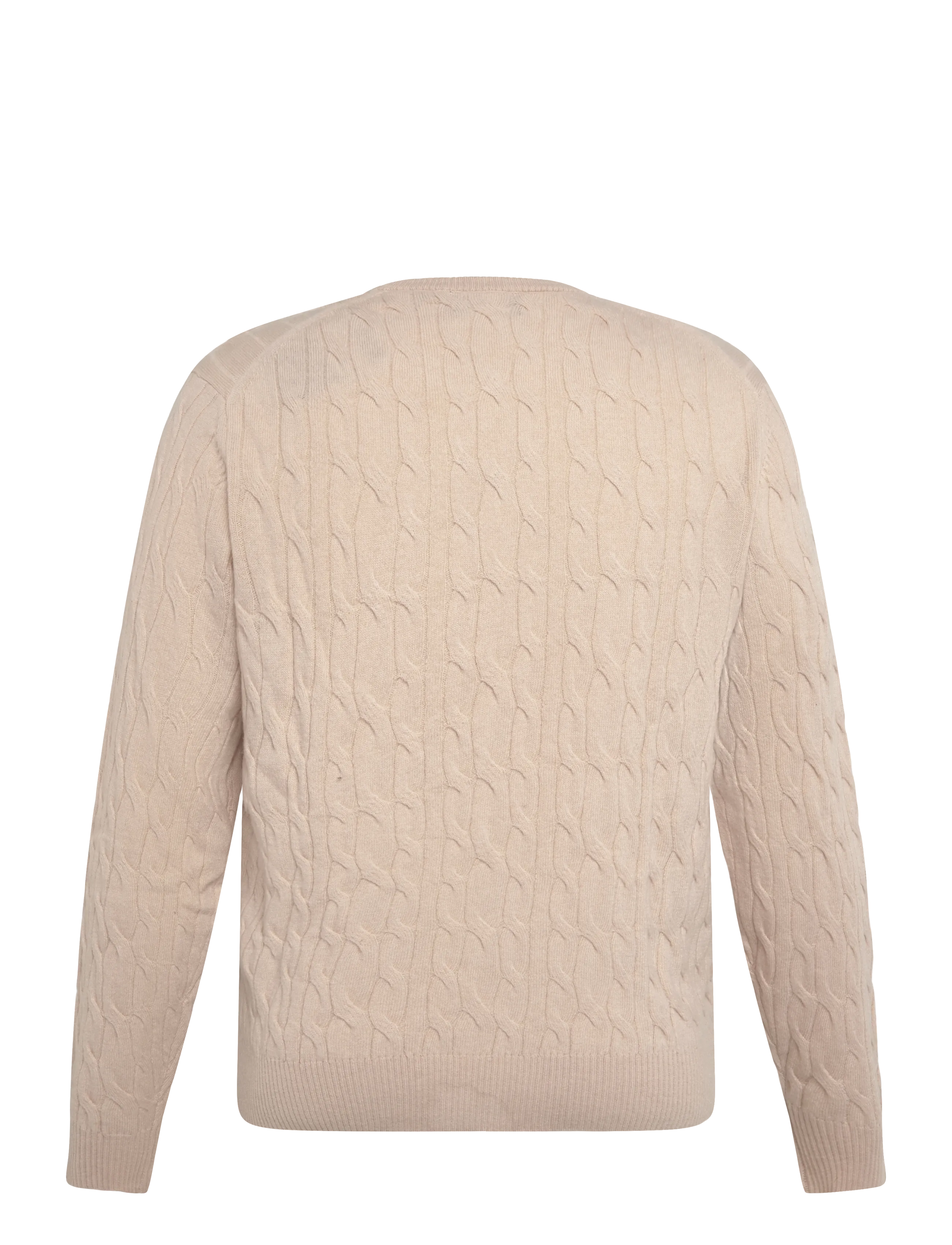 Hackett London Lambswool Cable Crew stickade tröjor herr – bild 2