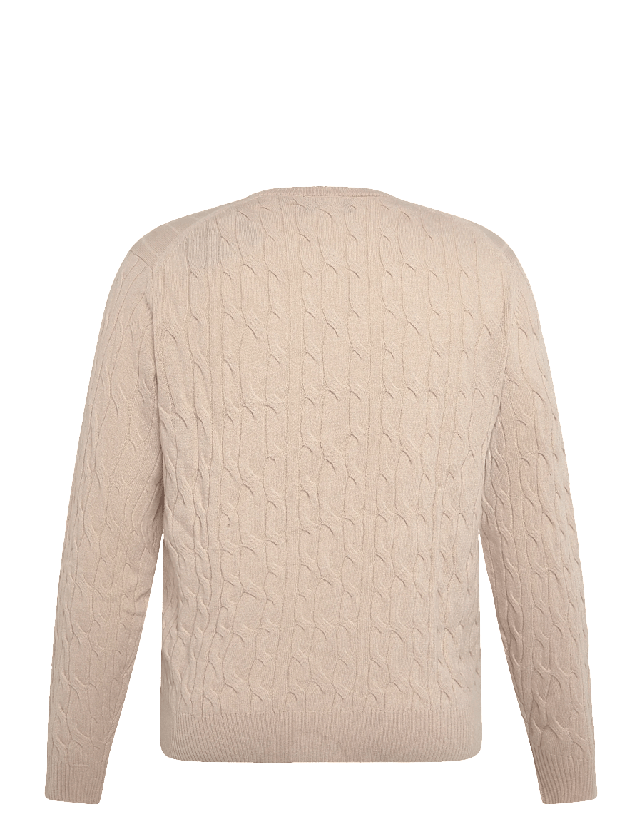Hackett London - LAMBSWOOL CABLE CREW - rundhalsad - natural beige - 1
