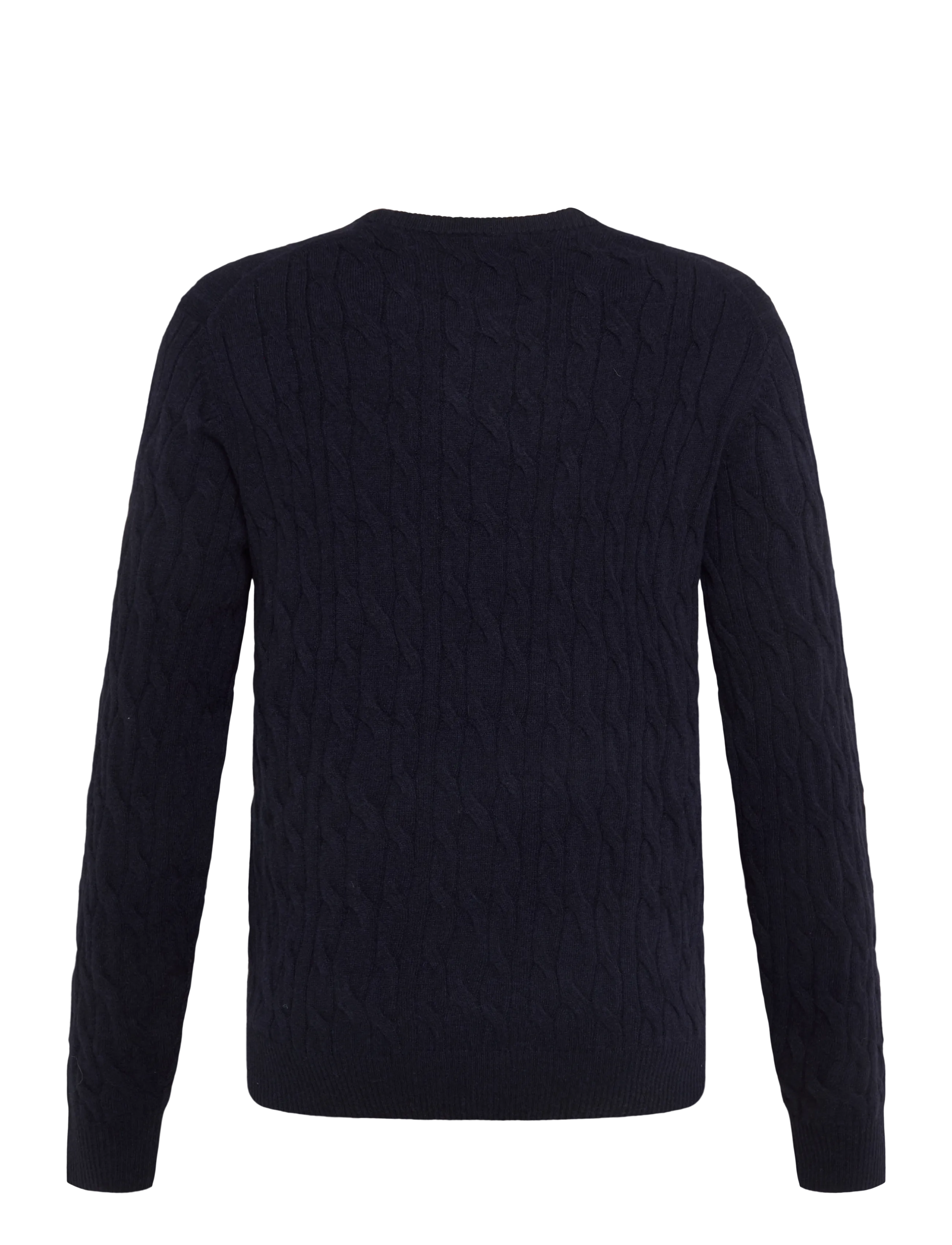 Hackett London - LAMBSWOOL CABLE CREW - round necks - old navy - 1