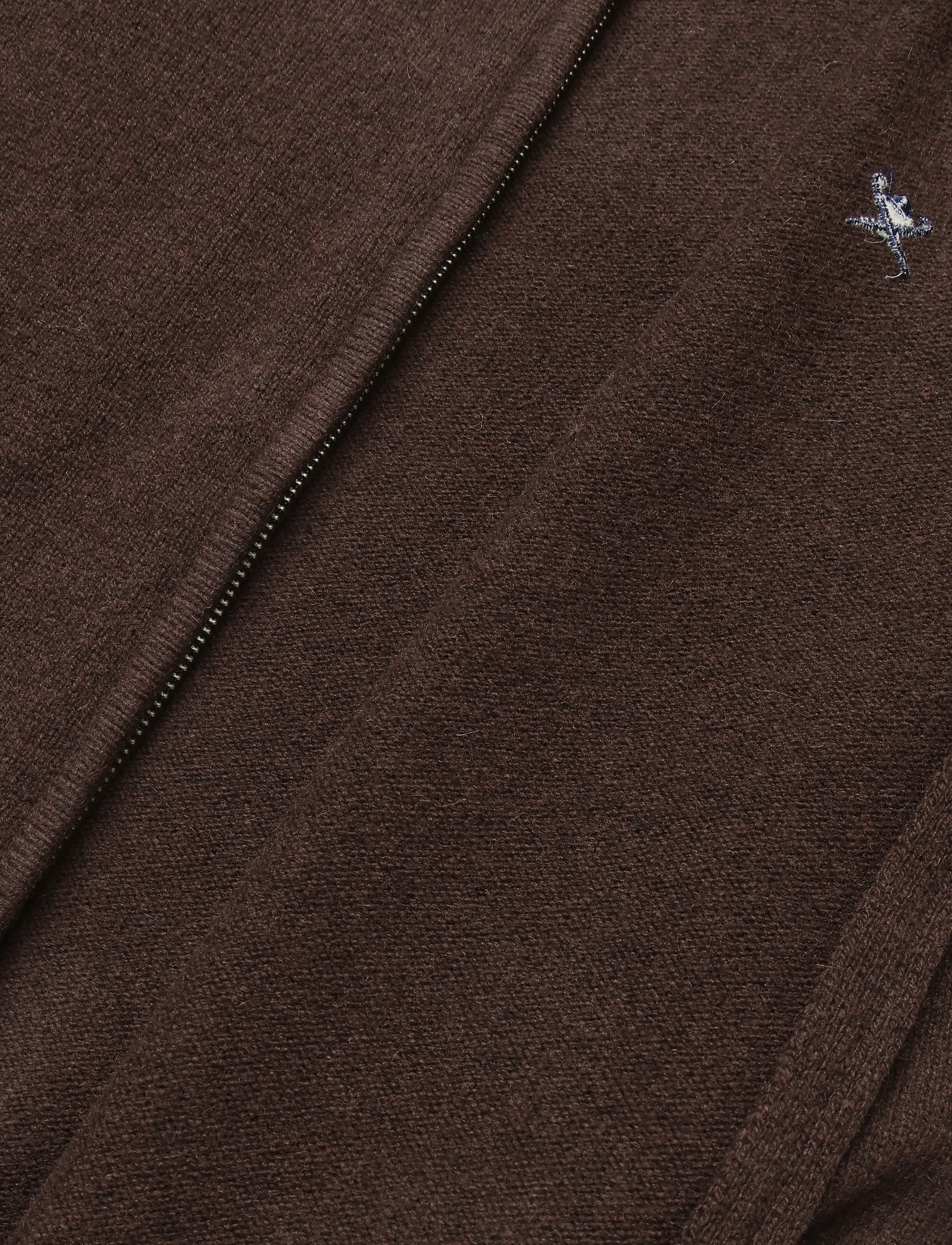 Hackett London - LAMBSWOOL FZIP - lukuga džemprid - ebony brown - 4