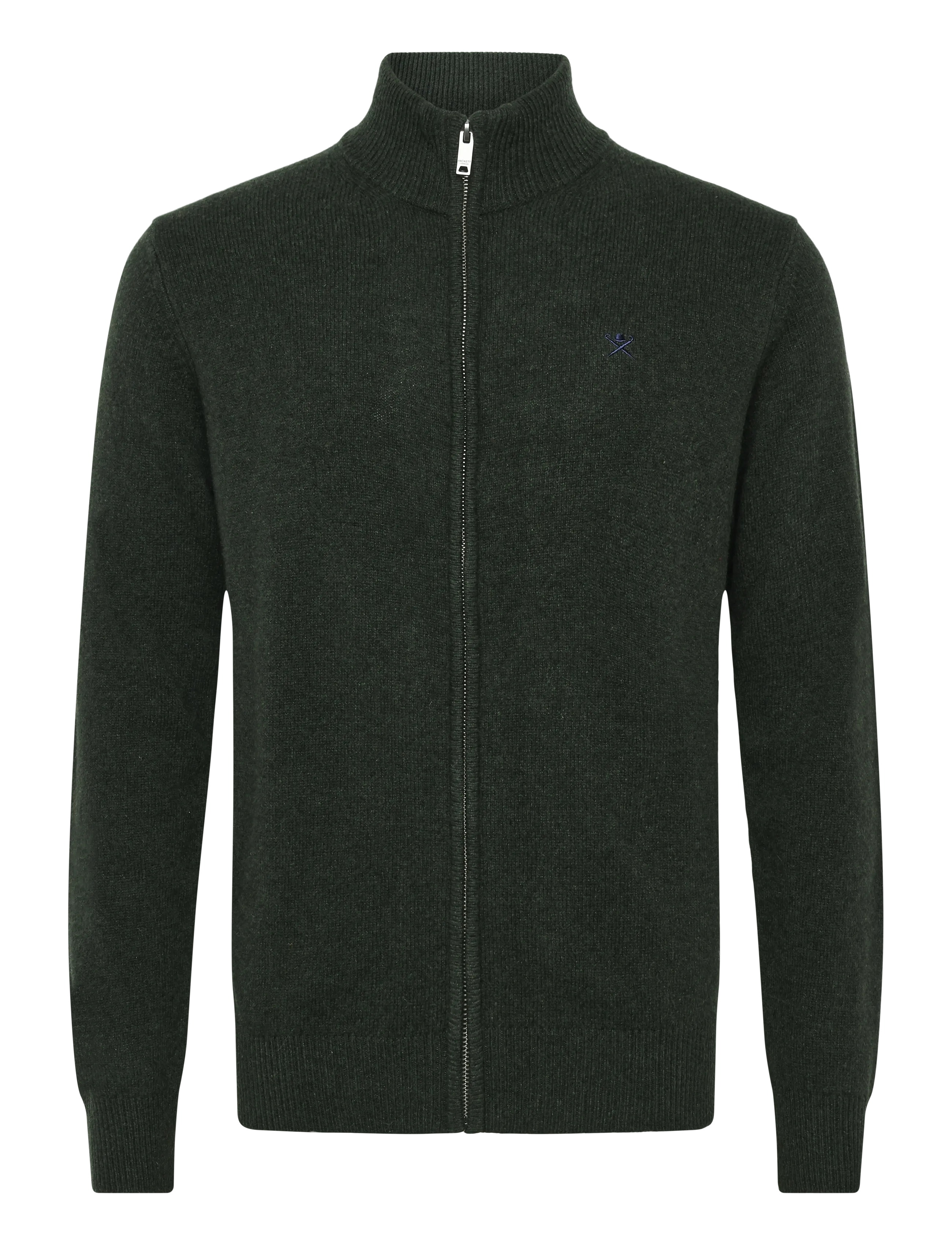 Hackett London LAMBSWOOL FZIP - Kudumid - HUNTER GREEN / green