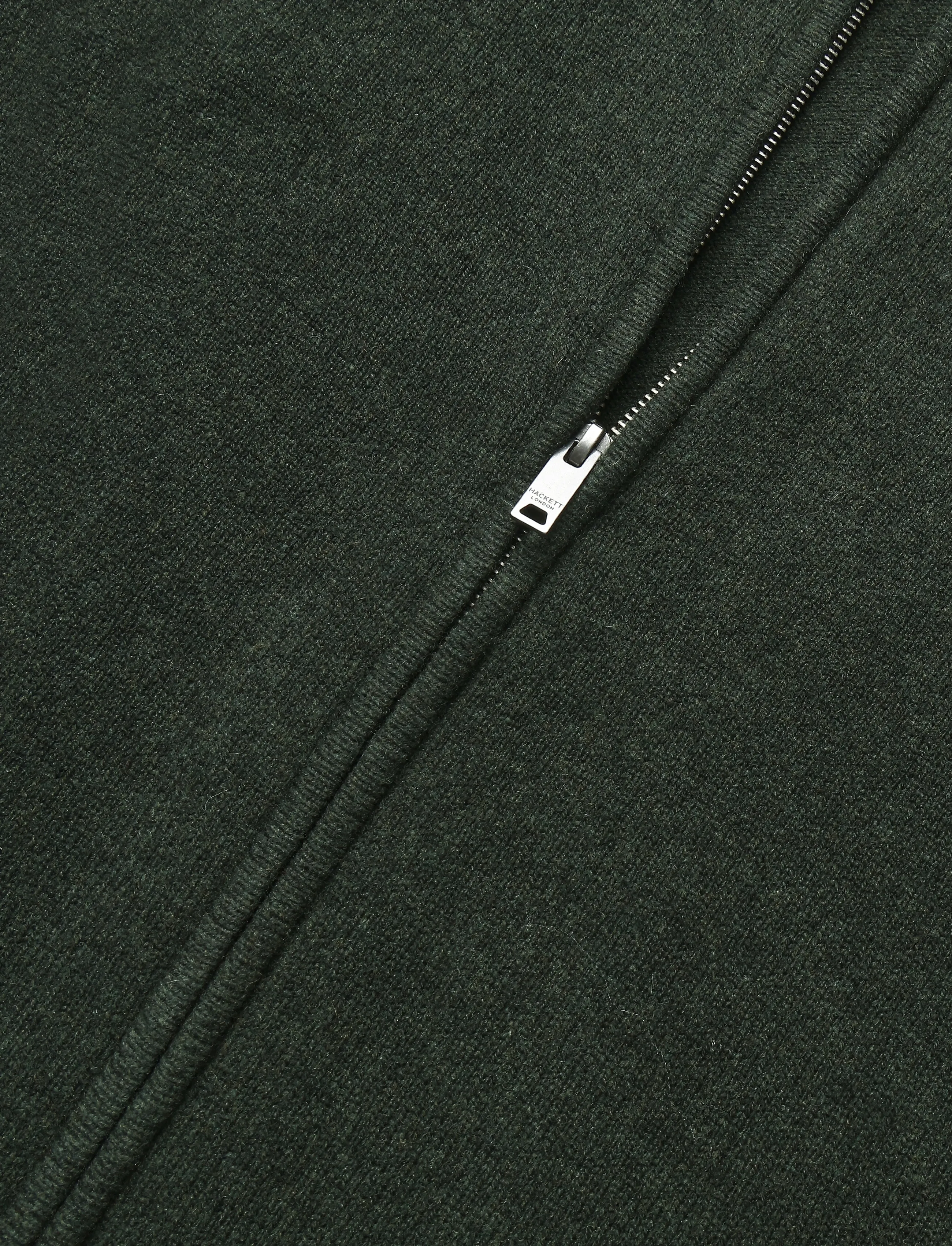 Hackett London - LAMBSWOOL FZIP - lukuga džemprid - hunter green - 3