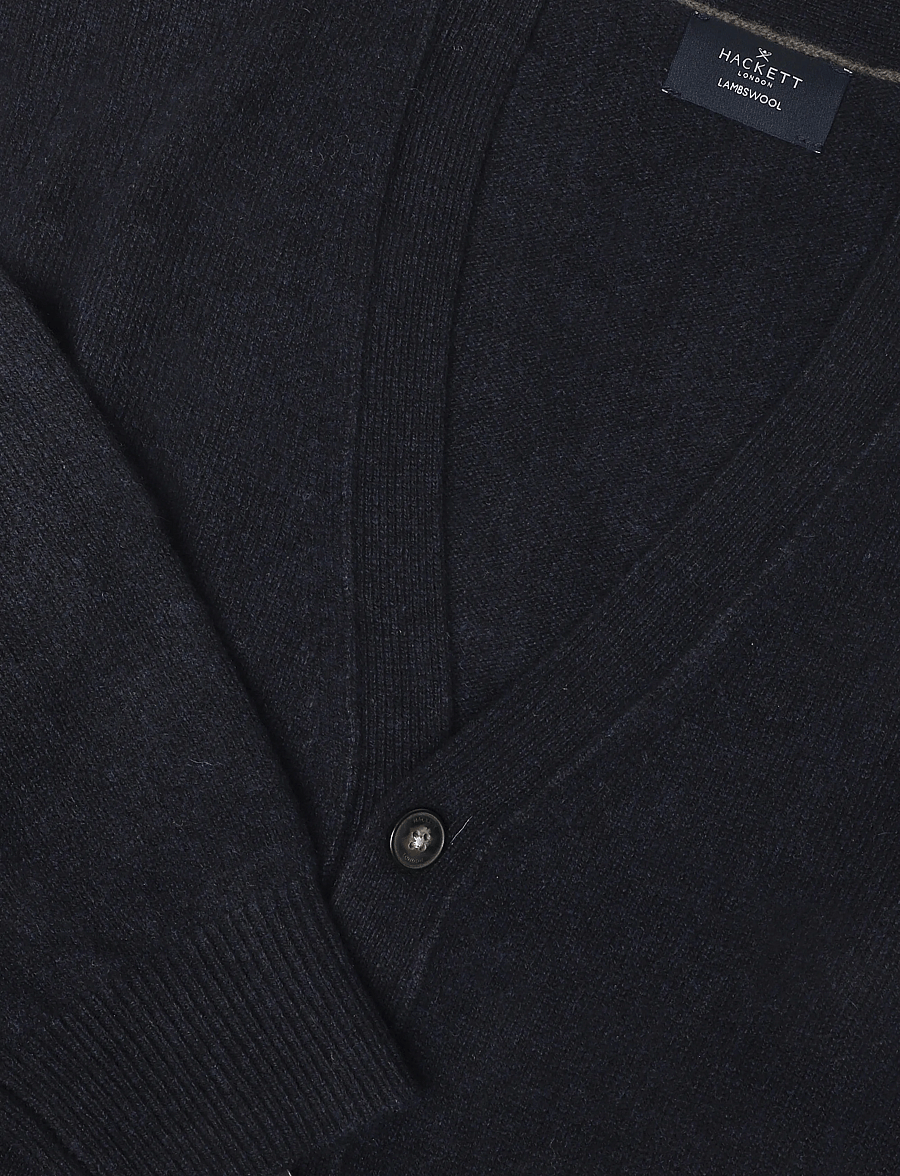 Hackett London - LAMBSWOOL CARDIGAN - strickjacken - old navy - 2