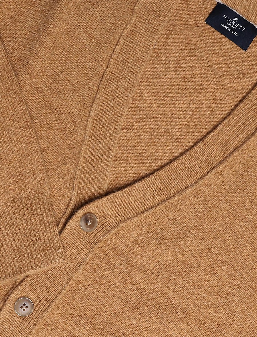 Hackett London - LAMBSWOOL CARDIGAN - kardiganid - tetley beige - 2
