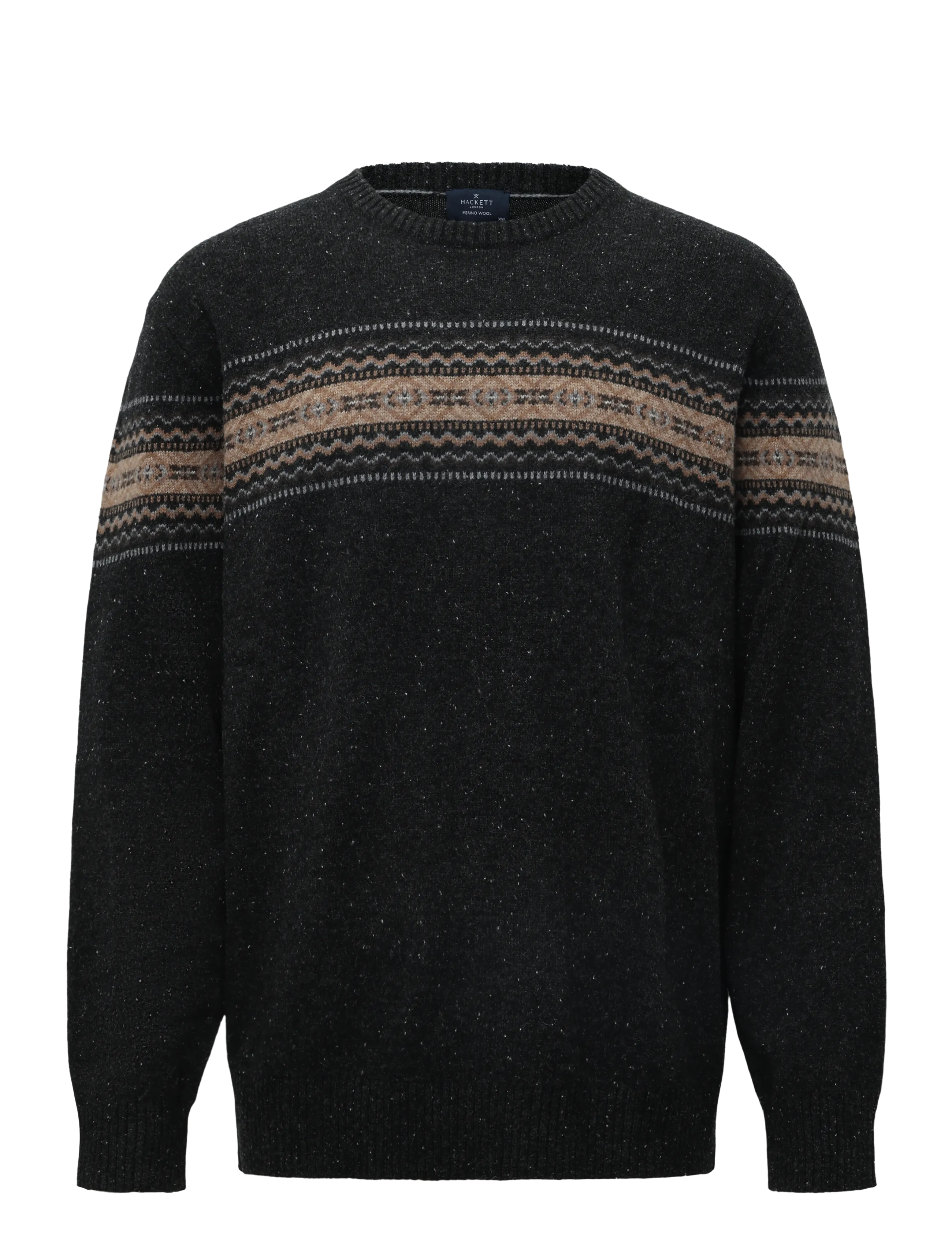 Hackett London FAIRISLE CREW - Hackett - COLLEGE GREY / grey