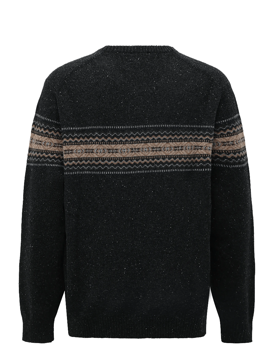 Hackett London - FAIRISLE CREW - round necks - college grey - 1