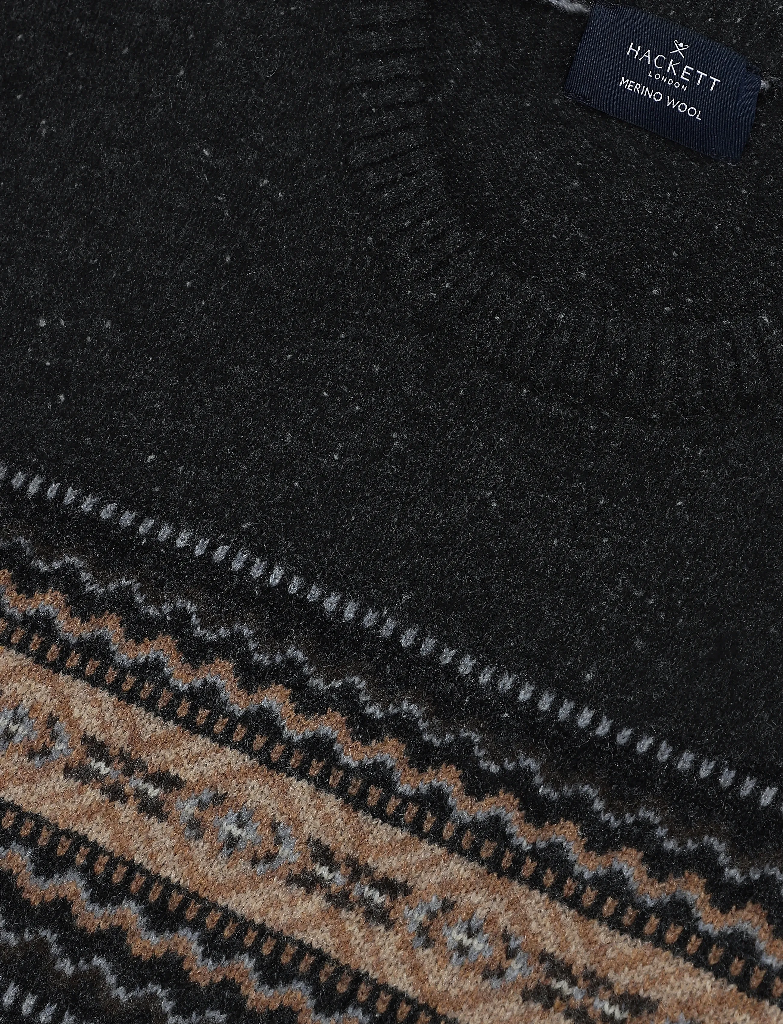 Hackett London - FAIRISLE CREW - round necks - college grey - 2