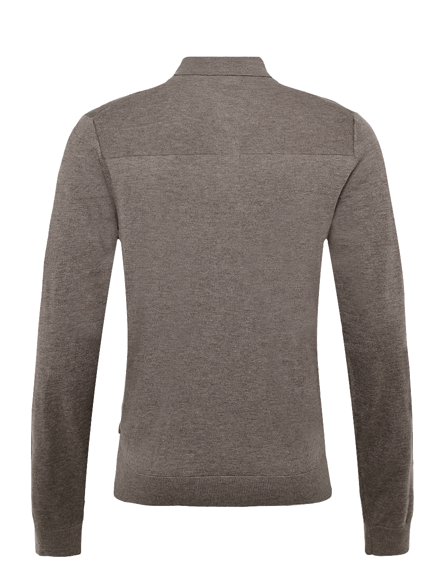 Hackett London - MERINO SILK LS POLO - poloer i strik med lange ærmer - natural beige - 1