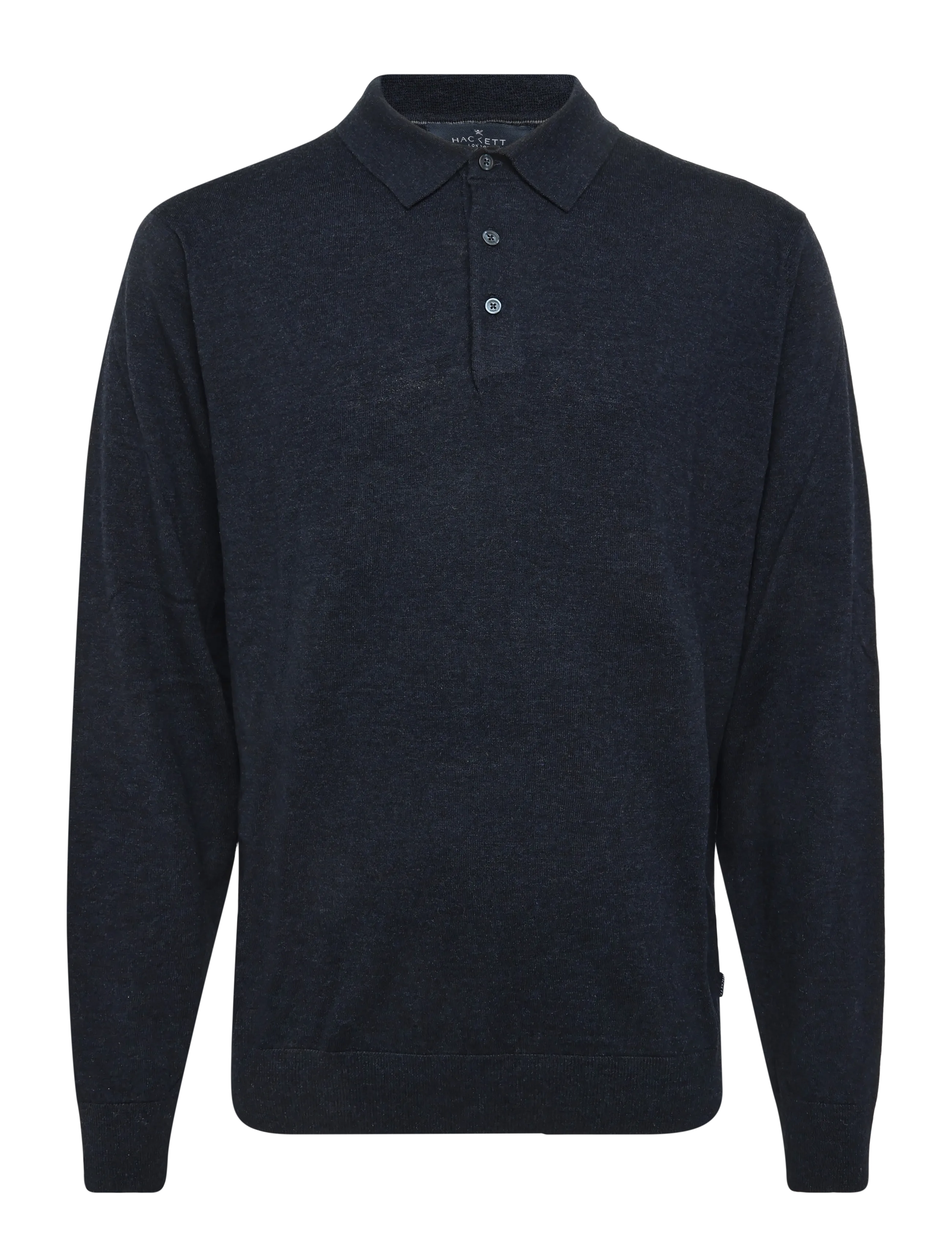 Hackett London MERINO SILK LS POLO - Strickmode - OLD NAVY / navy