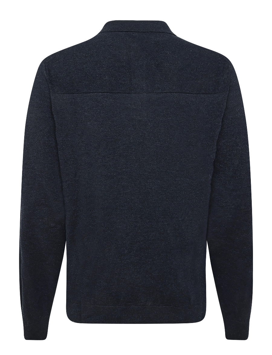 Hackett London - MERINO SILK LS POLO - langärmelige strick-polohemden - old navy - 1
