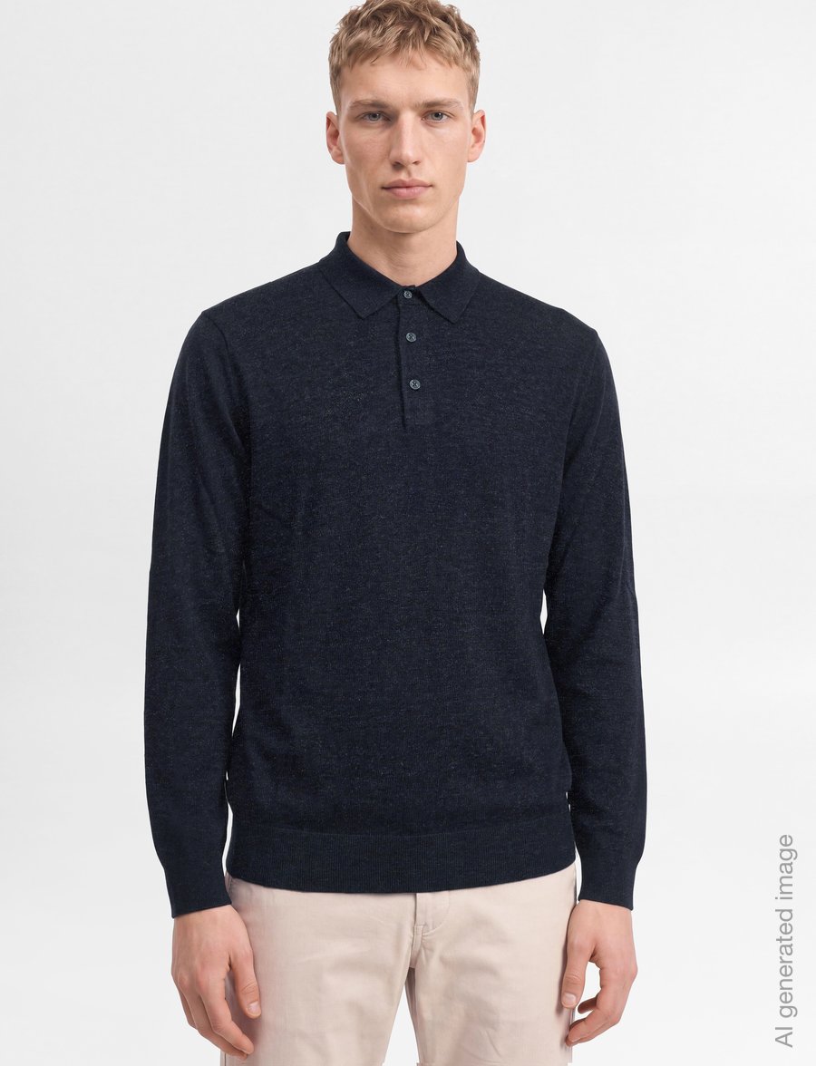 Hackett London - MERINO SILK LS POLO - poloer i strik med lange ærmer - old navy - 3