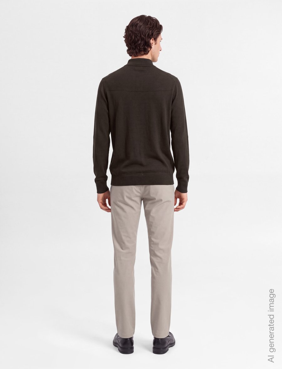 Hackett London - MERINO SILK LS POLO - poloer i strik med lange ærmer - vintage green - 4