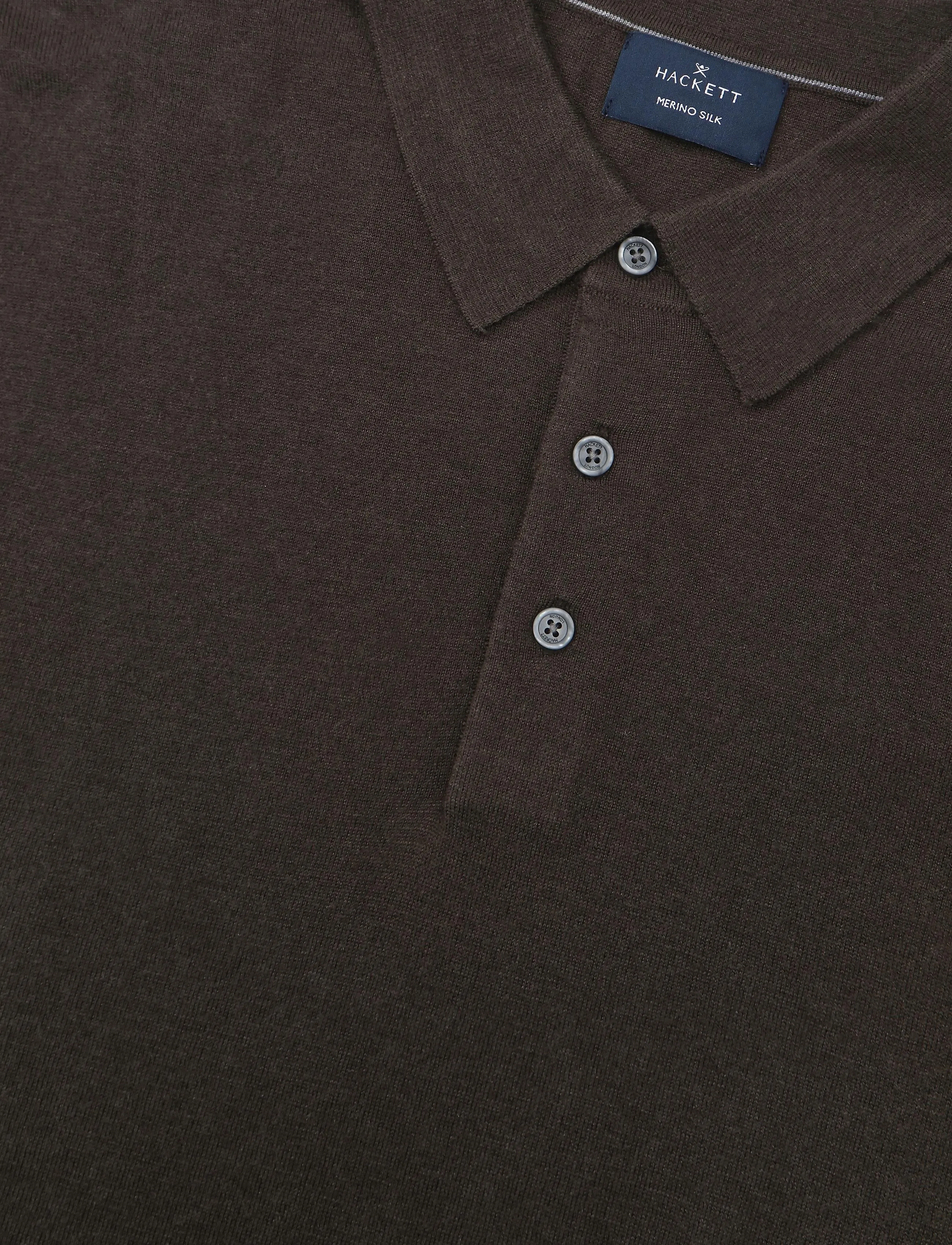 Hackett London - MERINO SILK LS POLO - langärmelige strick-polohemden - vintage green - 2