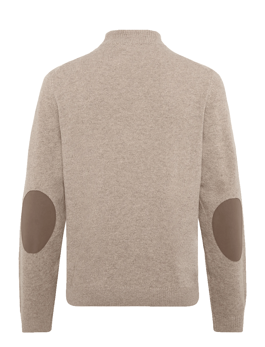 Hackett London - LAMBSWOOL HZIP - half zip jumpers - cream white - 1