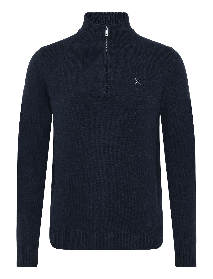 Hackett London - LAMBSWOOL HZIP - poolpika lukuga džemprid - old navy - 0