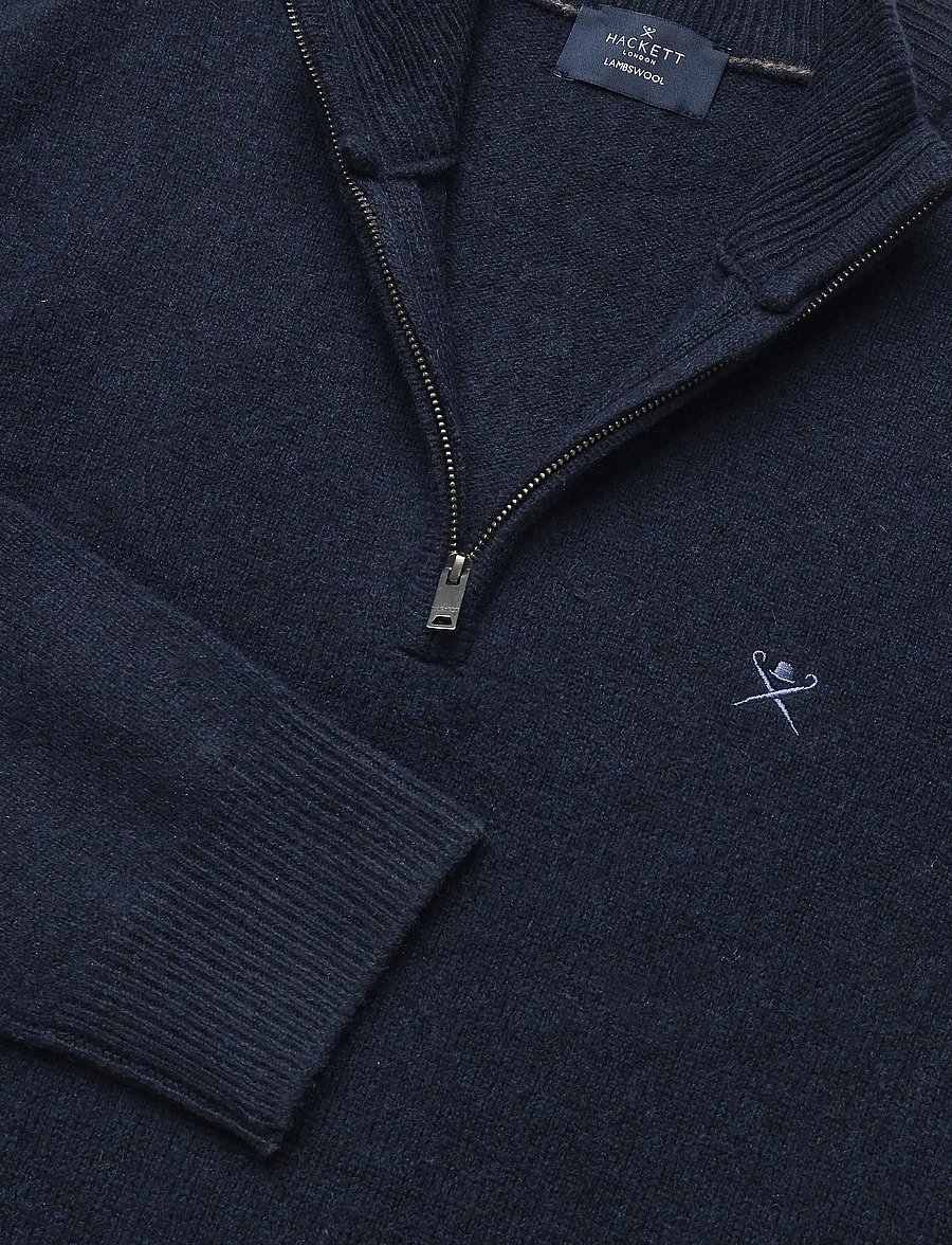 Hackett London - LAMBSWOOL HZIP - poolpika lukuga džemprid - old navy - 2
