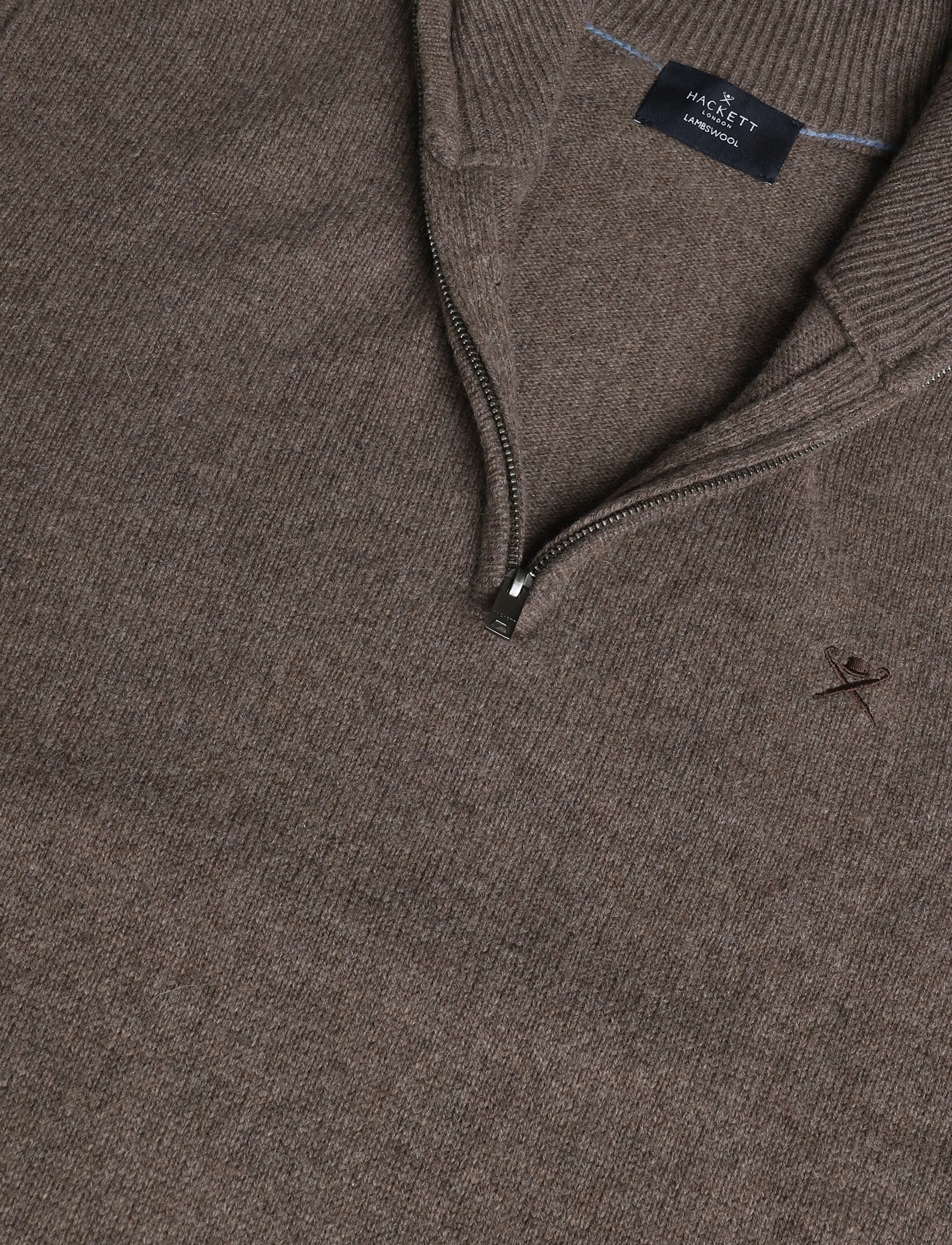 Hackett London - LAMBSWOOL HZIP - half zip jumpers - putty beige - 2