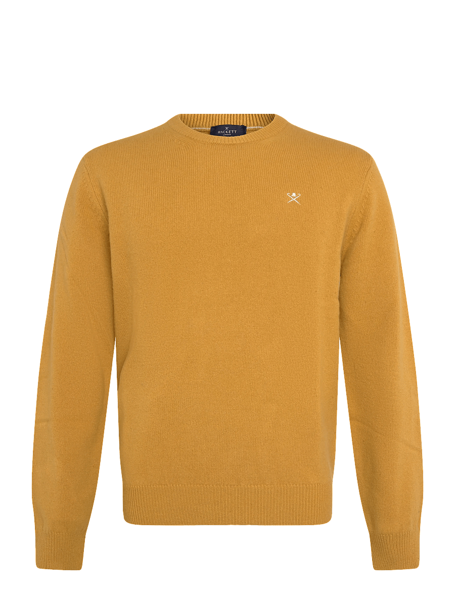 Hackett London - LAMBSWOOL CREW - rundhalsad - amber yellow - 0