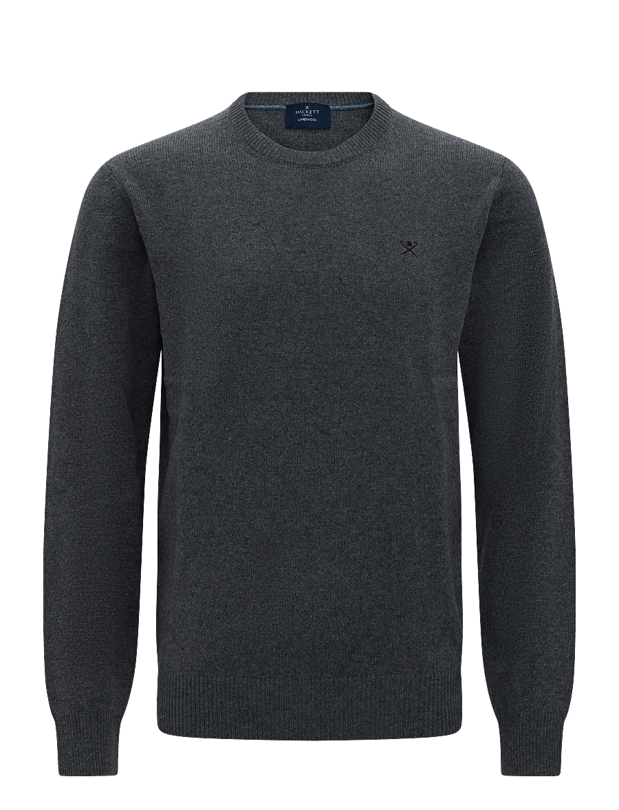 Hackett London - LAMBSWOOL CREW - Ümara kaelusega - college grey - 0