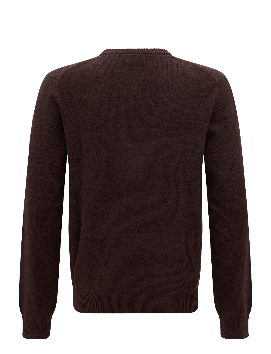 Hackett London - LAMBSWOOL CREW - Ümara kaelusega - ebony brown - 1